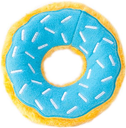ZippyPaws Donutz Dog Toy – 7" Squeaky Plush Donut for Play & Cuddles