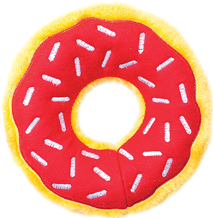 ZippyPaws Donutz Dog Toy – 7" Squeaky Plush Donut for Play & Cuddles