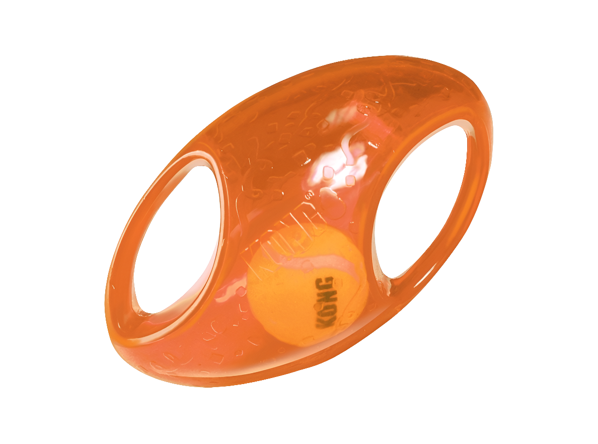 Durable Kong Jumbler Football - Interactive Dog Toy for Active Play