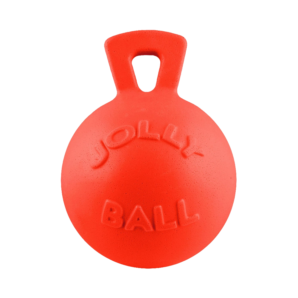 Jolly Pets Tug-n-Toss – Durable Bouncy Ball with Handle for Dogs | Floating Fetch Toy for Land & Water Play