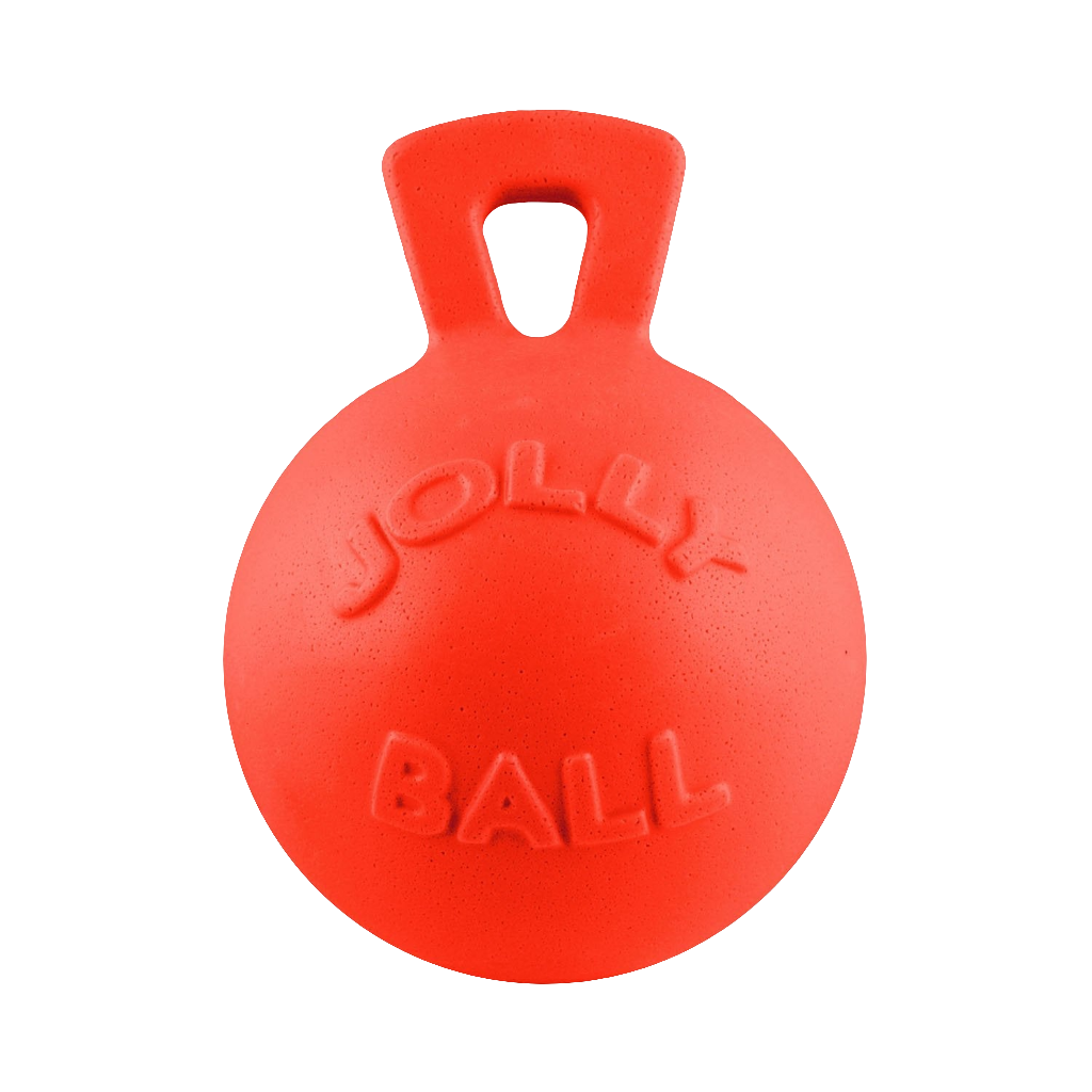 Jolly Pets Tug-n-Toss – Durable Bouncy Ball with Handle for Dogs | Floating Fetch Toy for Land & Water Play