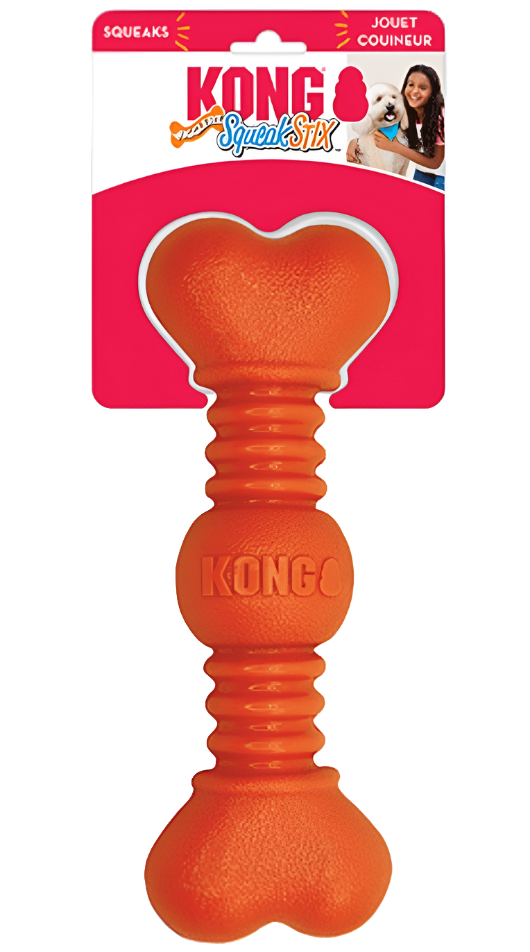 KONG SqueakStix Wigglerz: The Ultimate Durable, Safe, and Fun Fetch Toy for Dogs (2 pack)