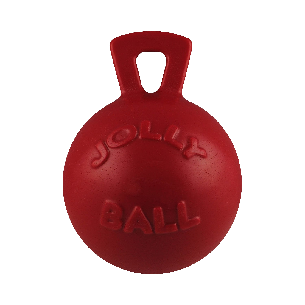 Jolly Pets Tug-n-Toss – Durable Bouncy Ball with Handle for Dogs | Floating Fetch Toy for Land & Water Play