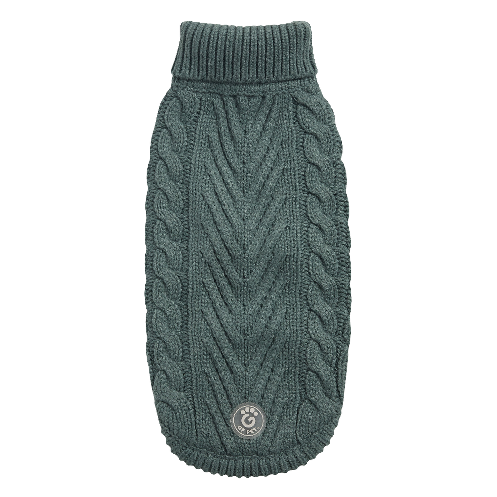 Sage Knit Dog Sweater – Cozy Winter Turtleneck Pet Apparel for Small & Large Dogs
