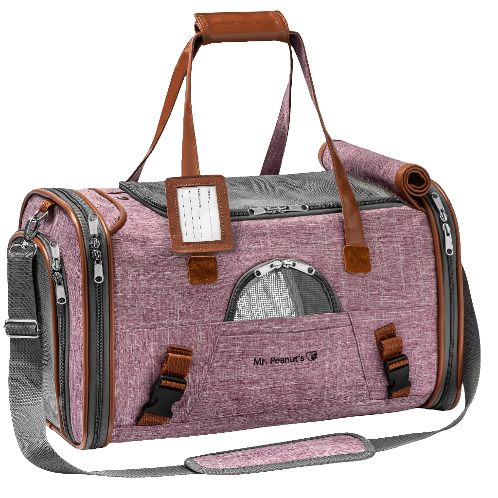 Mr. Peanut's Gold Series Airline Approved Pet Carrier – Soft-Sided Travel Tote for Cats & Small Dogs, Fits Under Airline Seats
