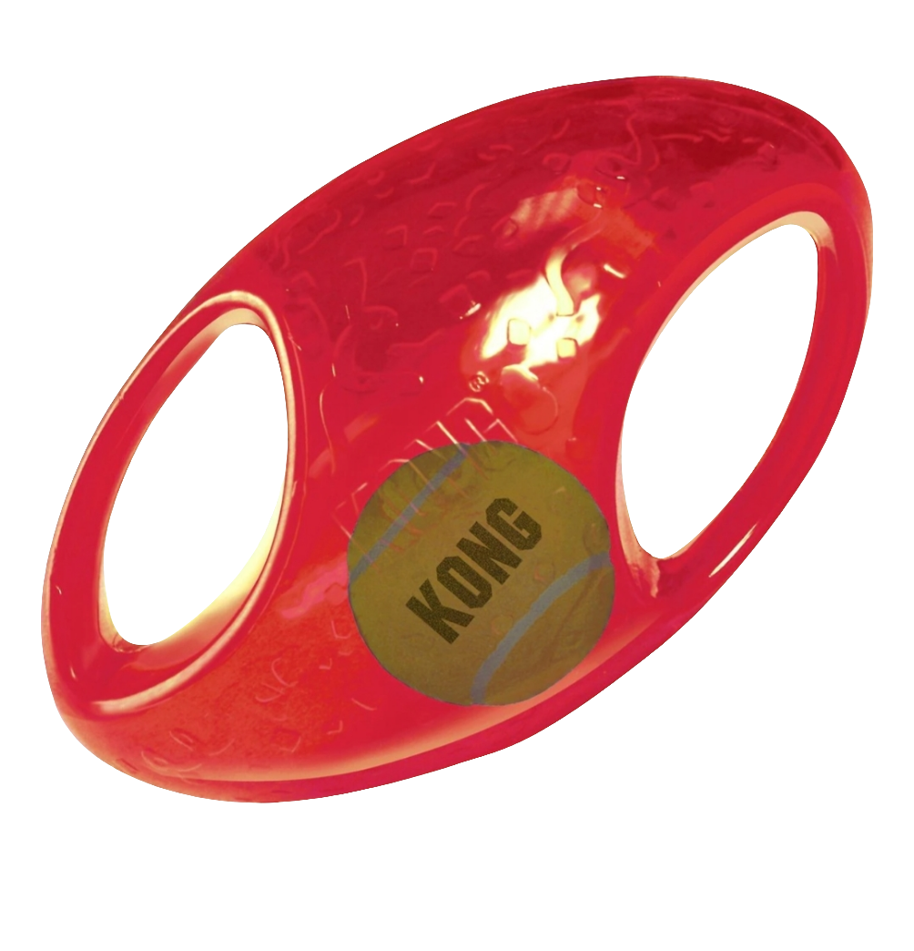 Durable Kong Jumbler Football - Interactive Dog Toy for Active Play
