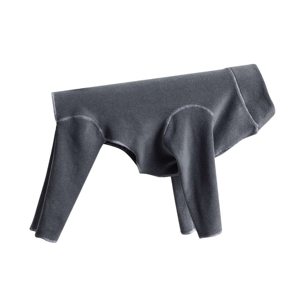 GF PET® Gondola Dog Onesie Pajamas – Charcoal | Warm Fleece Full-Body Suit for Dogs