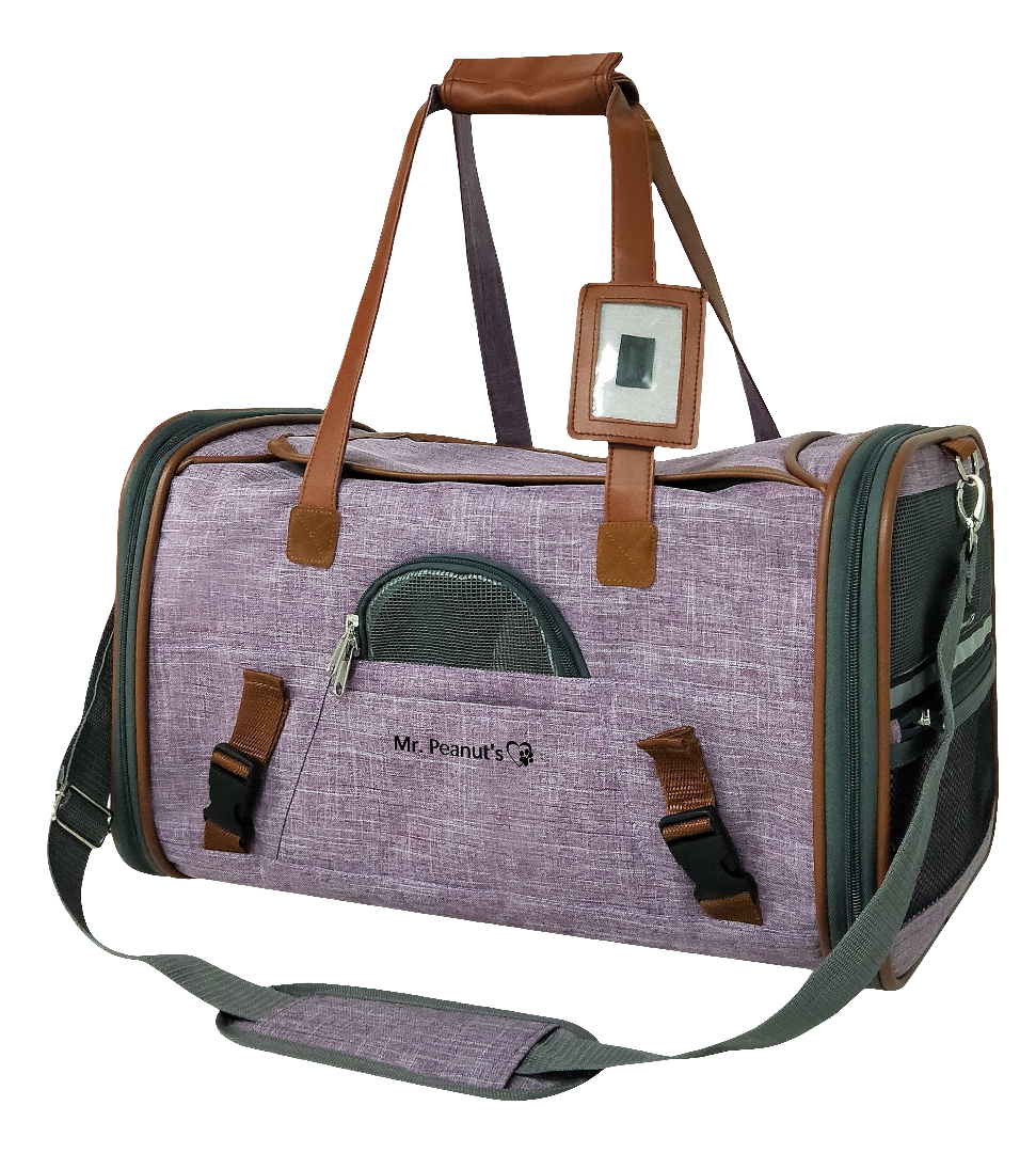 Mr. Peanut's Gold Series Airline Approved Pet Carrier – Soft-Sided Travel Tote for Cats & Small Dogs, Fits Under Airline Seats