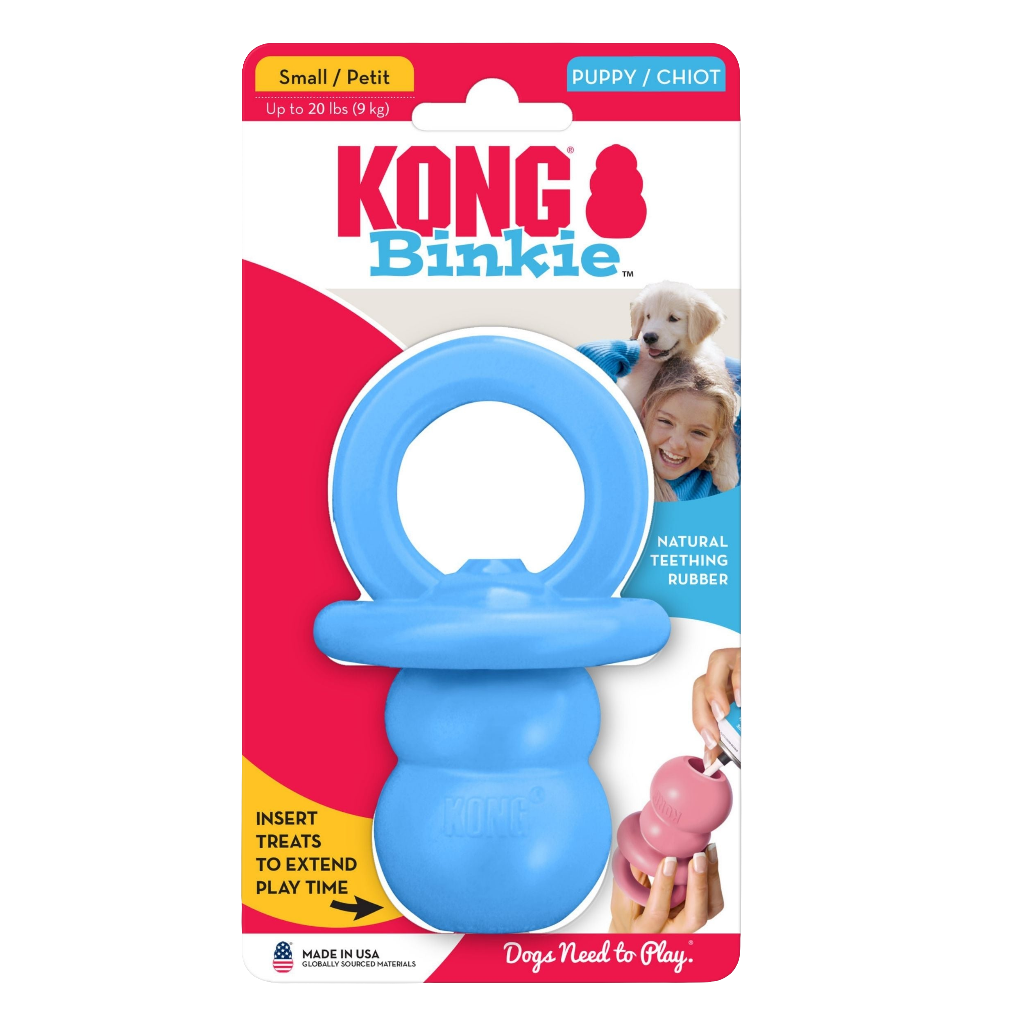 KONG Binkie Puppy Chew Toy β Small, Assorted Colors β Soothing Teething Toy for Puppies