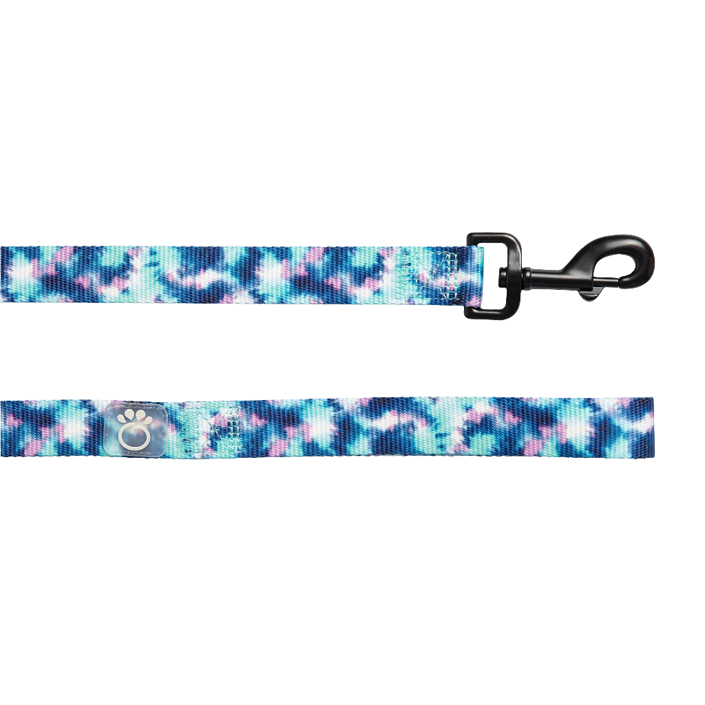 GF PET® Tie Dye Dog Leash – 6ft Durable Nylon, 2-Sided Print