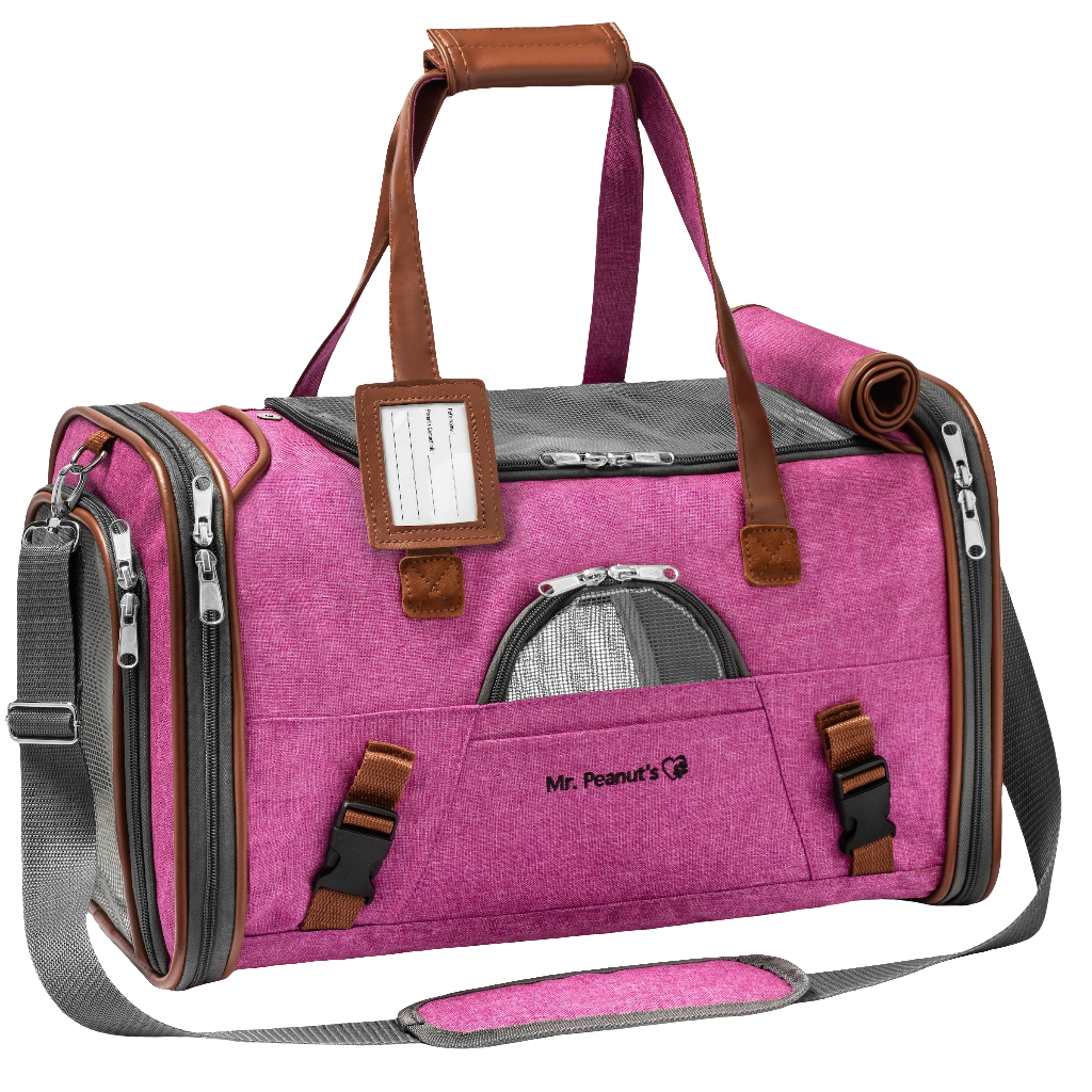 Mr. Peanut's Gold Series Airline Approved Pet Carrier – Soft-Sided Travel Tote for Cats & Small Dogs, Fits Under Airline Seats