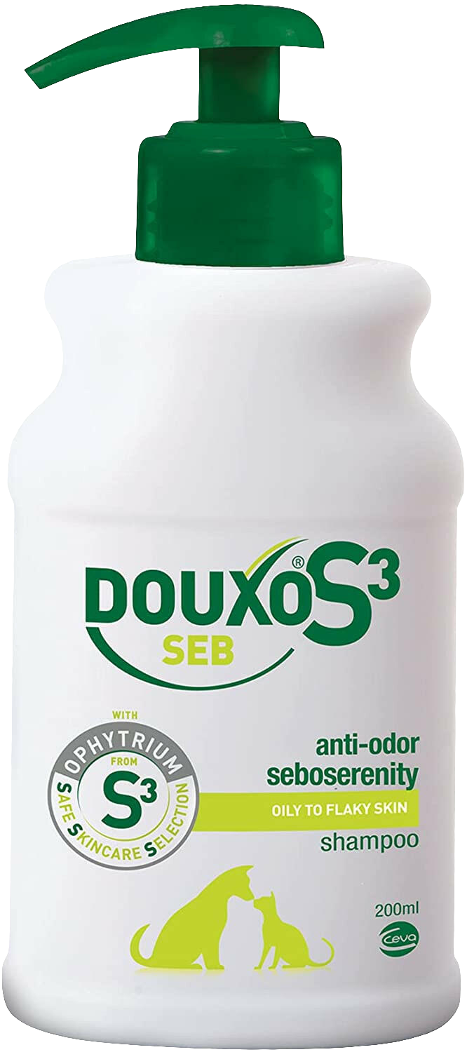 Douxo S3 SEB Medicated Dog & Cat Shampoo for Odor Control & Seborrhea Treatment