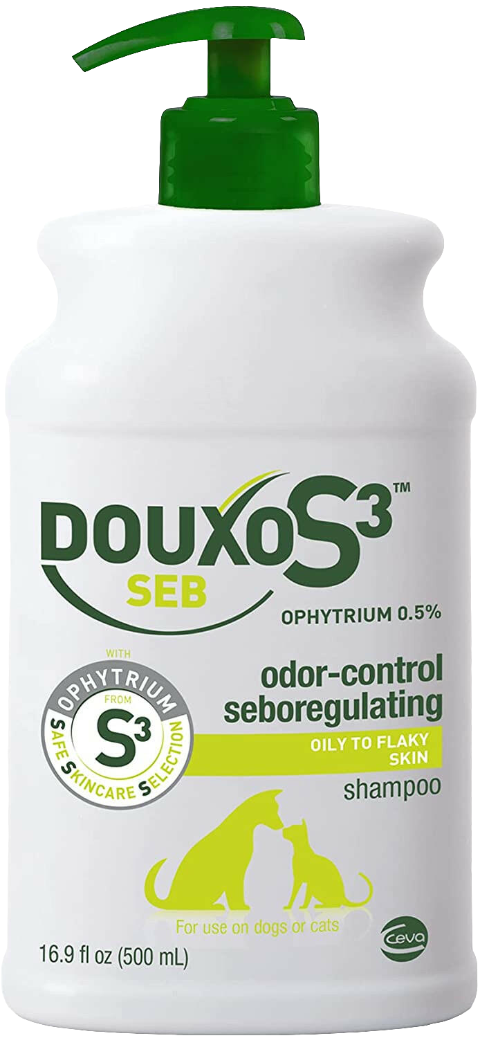 Douxo S3 SEB Medicated Dog & Cat Shampoo for Odor Control & Seborrhea Treatment