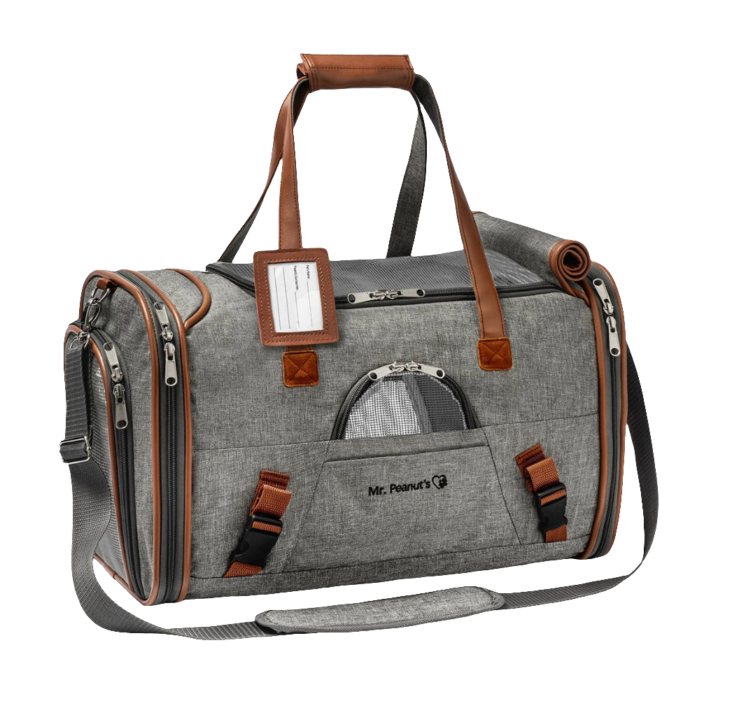 Mr. Peanut's Gold Series Airline Approved Pet Carrier – Soft-Sided Travel Tote for Cats & Small Dogs, Fits Under Airline Seats