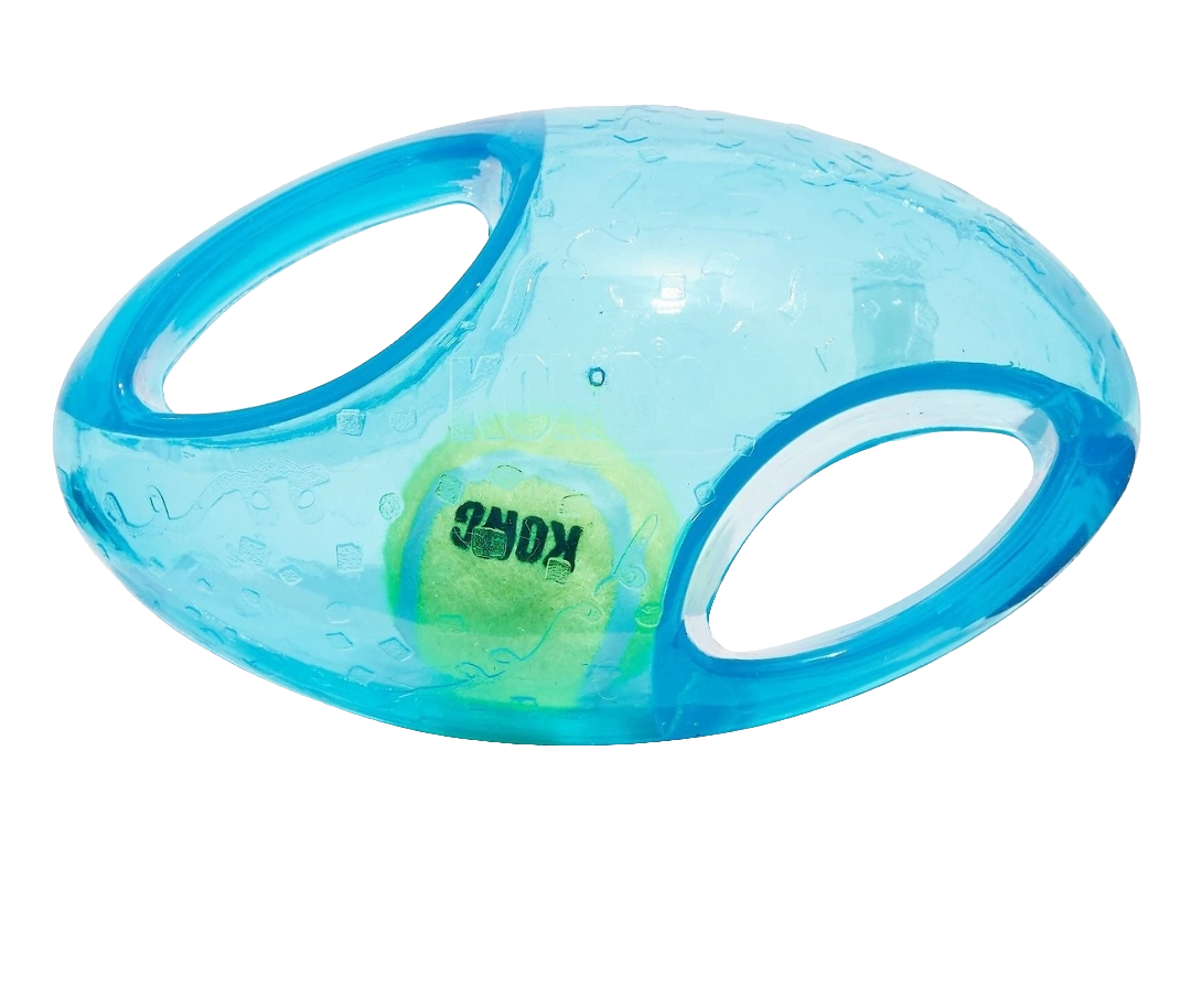 Durable Kong Jumbler Football - Interactive Dog Toy for Active Play