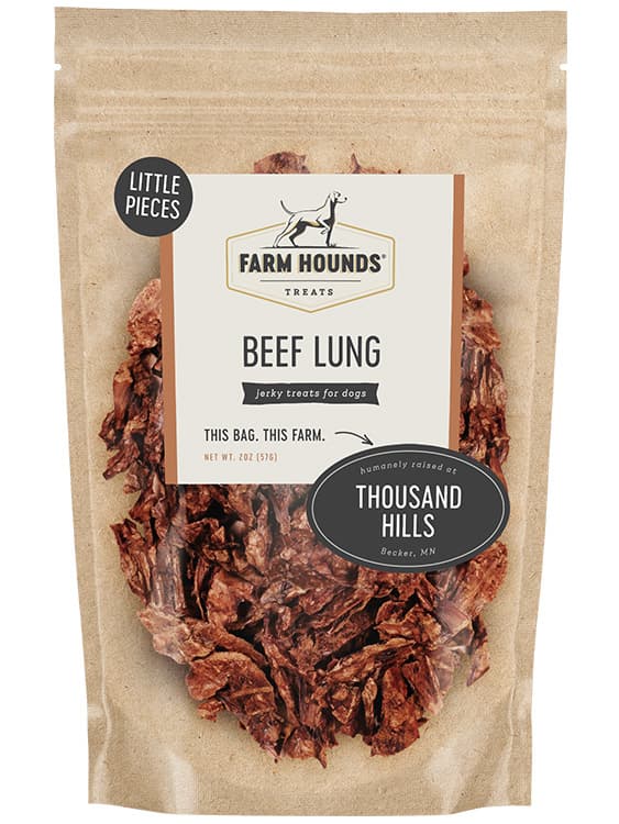 Farm Hounds Beef Lung –100% All-Natural Pasture Raised Treat for Dogs