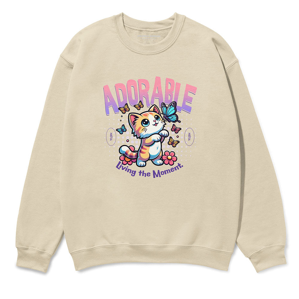 Adorable Cat Fleece Sweatshirt – Cozy & Cute for Cat Lovers