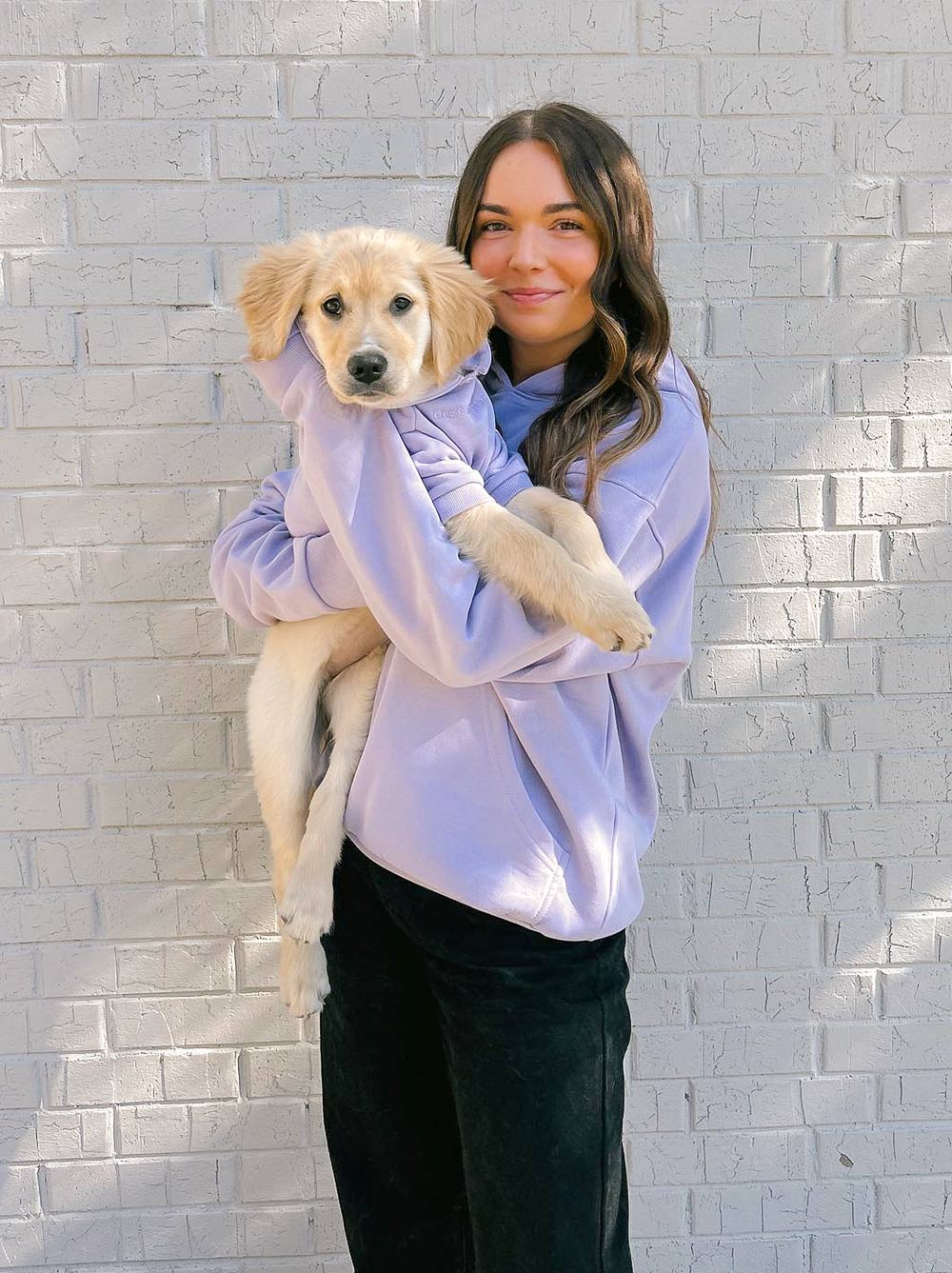 Matching Dog & Owner Hoodie – Oversized Unisex Fleece Sweatshirt for Pets and People (Lilac)