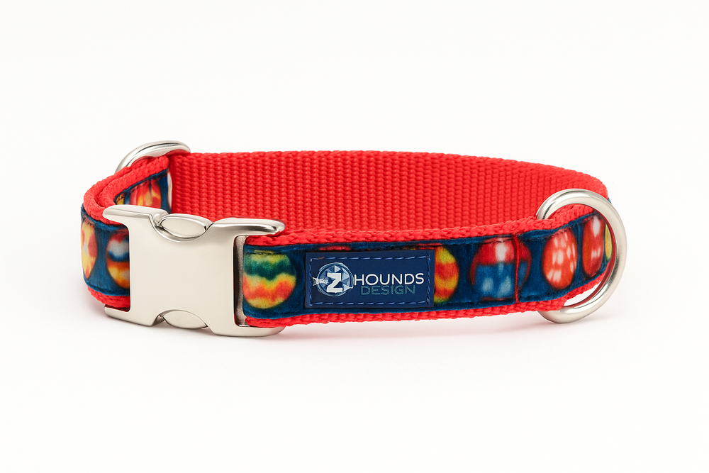 2 Hounds Design Velvet-Lined Essential Dog Collar – Soft, Stylish & Durable (1” Wide)