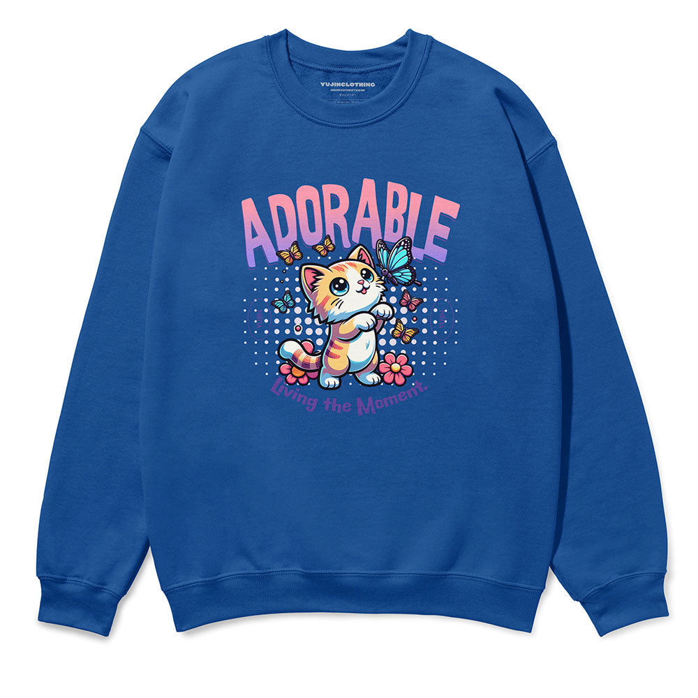 Adorable Cat Fleece Sweatshirt – Cozy & Cute for Cat Lovers