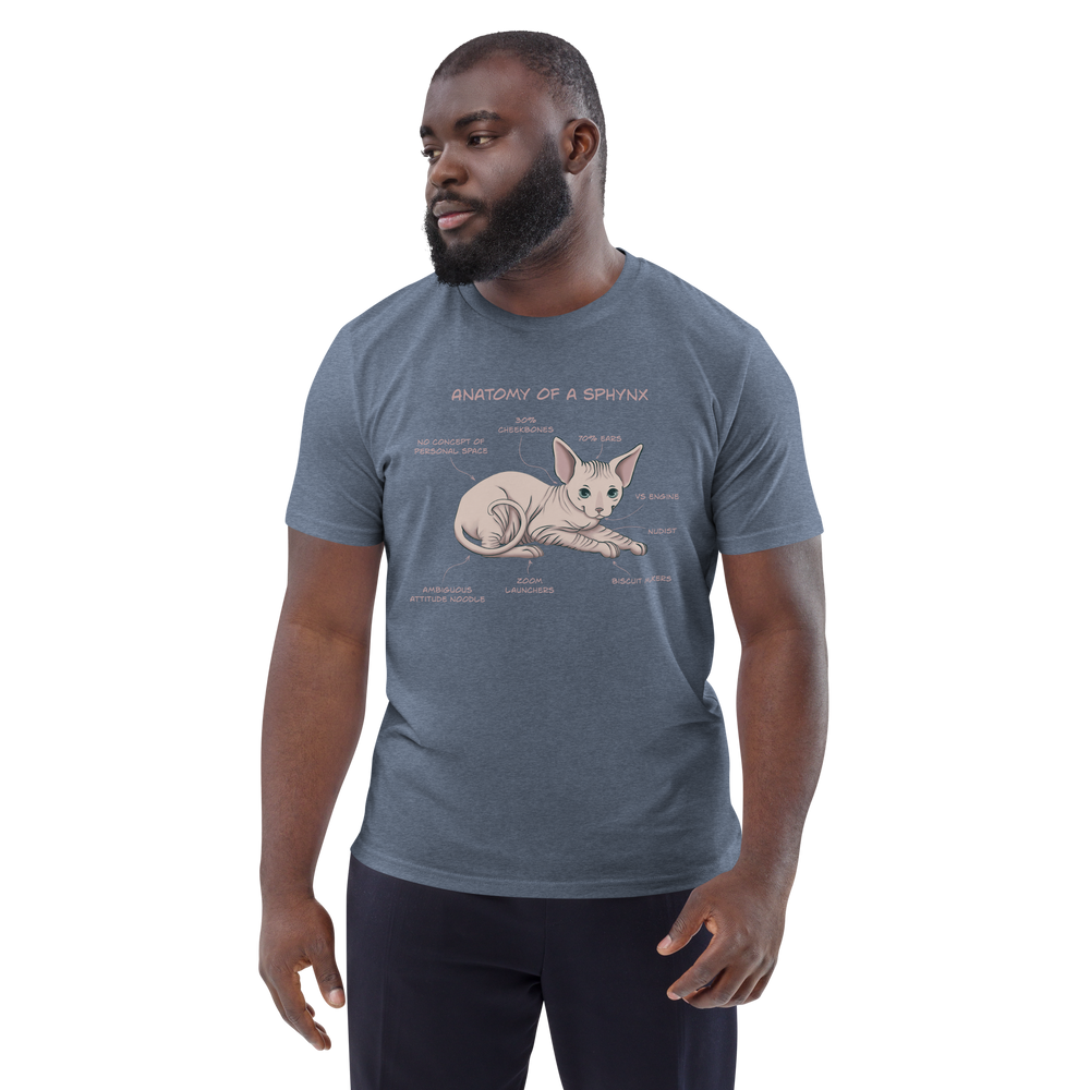 Sphynx Cat Organic T-Shirt – Eco-Friendly Unisex Tee for Cat Lovers