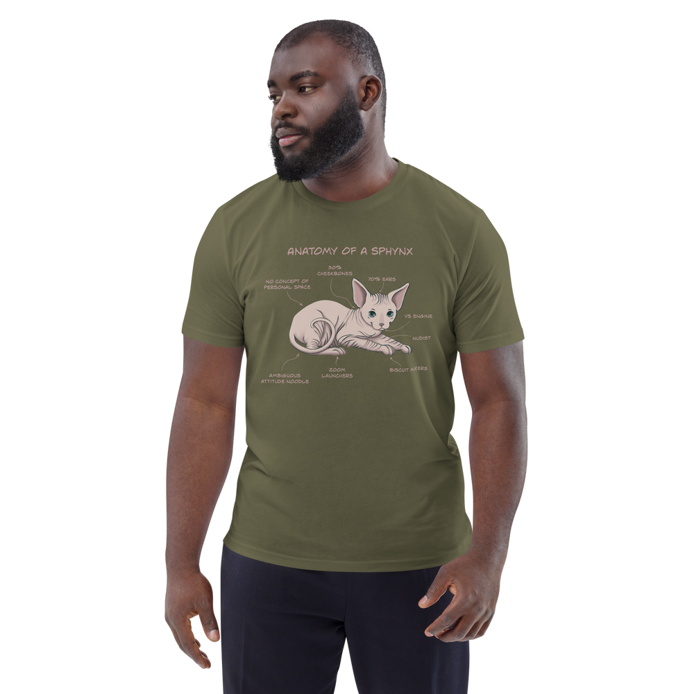 Sphynx Cat Organic T-Shirt – Eco-Friendly Unisex Tee for Cat Lovers