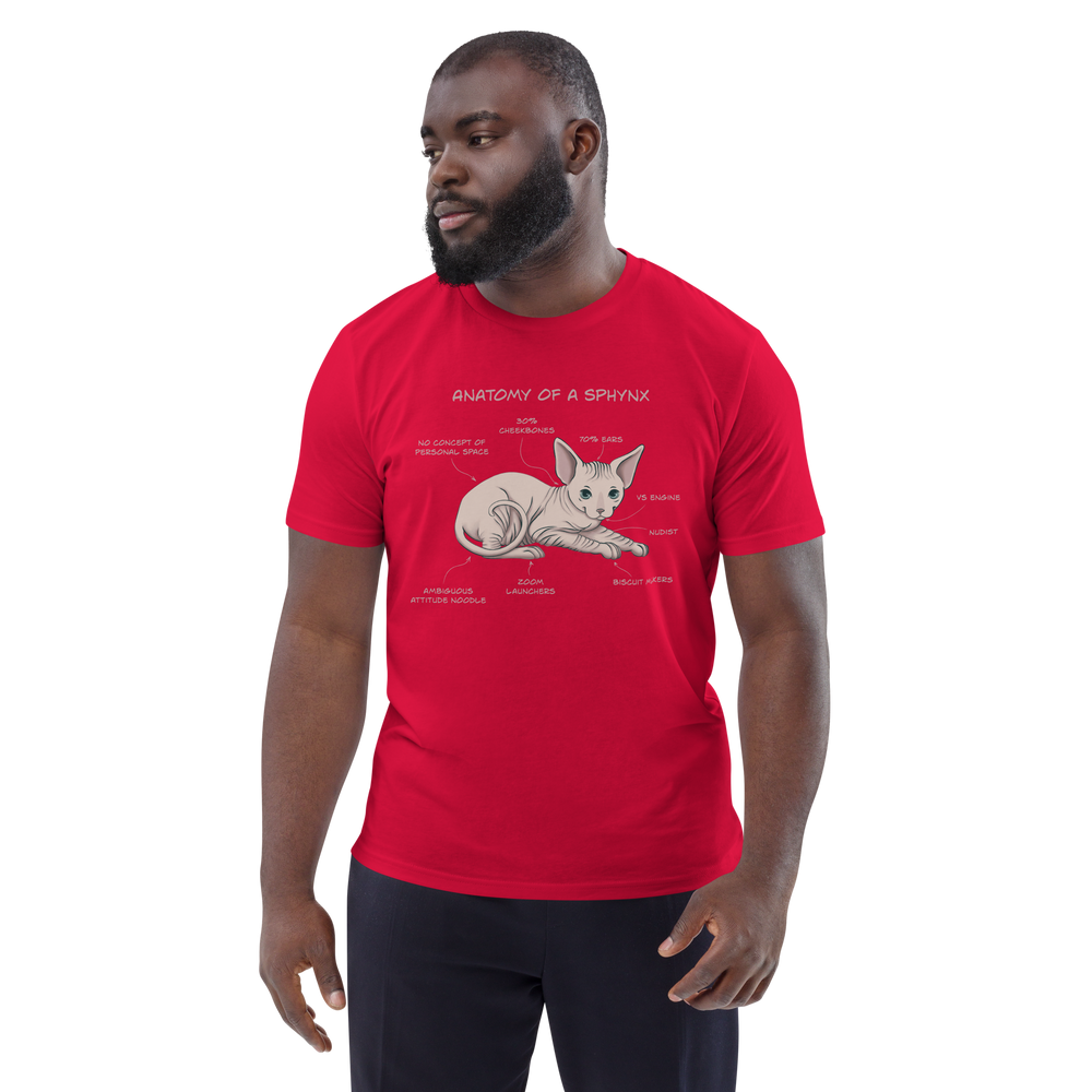 Sphynx Cat Organic T-Shirt – Eco-Friendly Unisex Tee for Cat Lovers