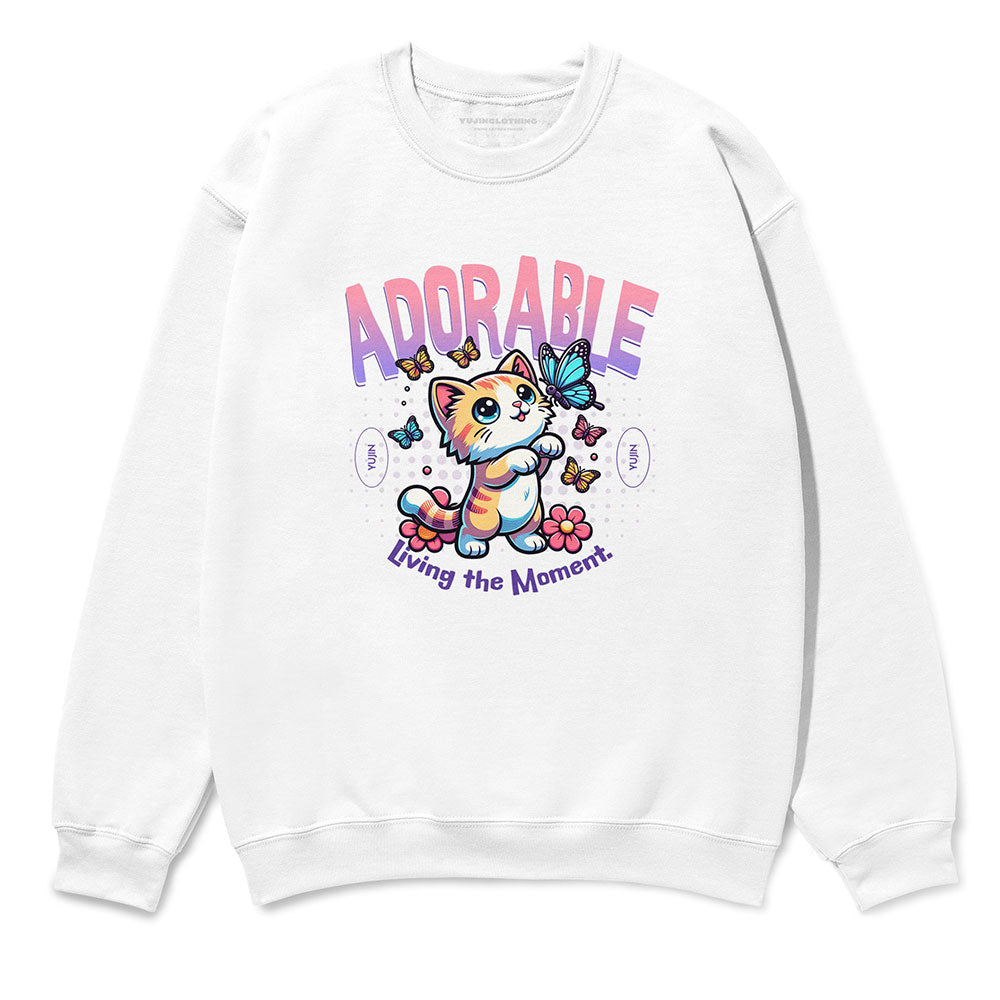 Adorable Cat Fleece Sweatshirt – Cozy & Cute for Cat Lovers