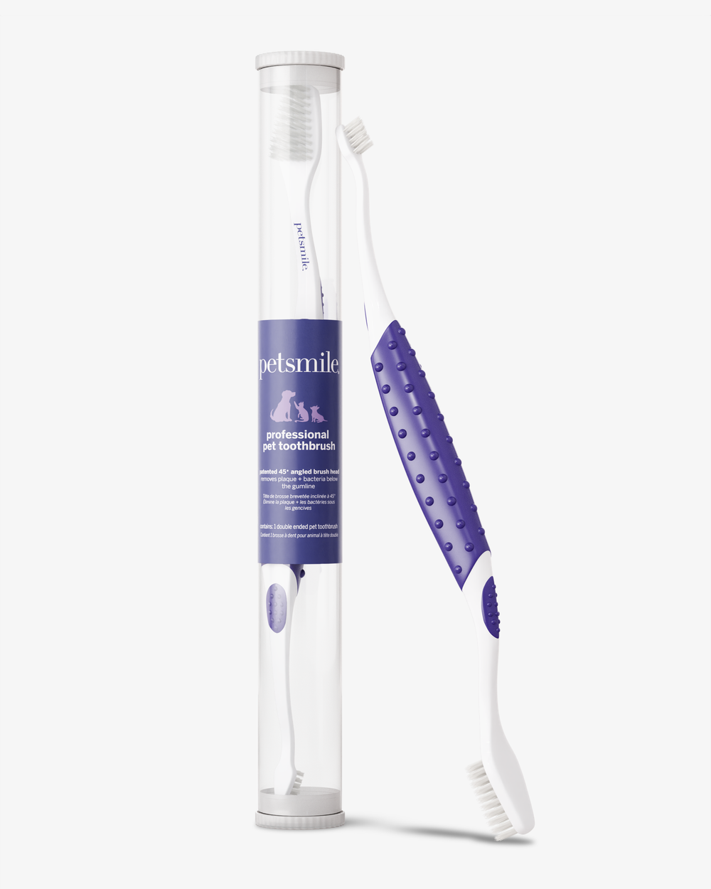 Petsmile® Professional Toothbrush for Dogs & Cats – Patented 45° Dual-Ended Bristles