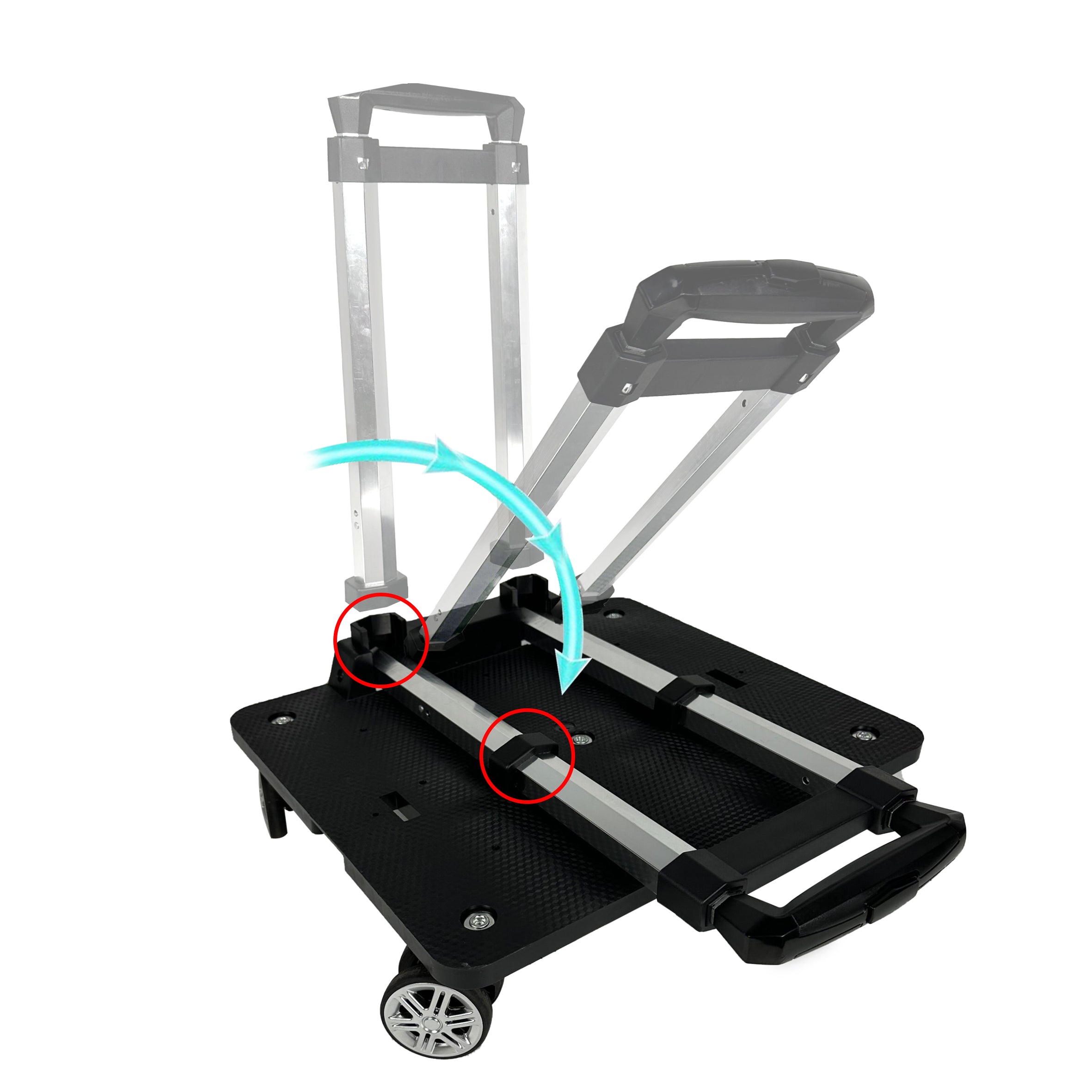 Mr. Peanut's Spinner Wheelbase Luggage Cart – Pet Carrier & Travel Bag Attachment for Easy Rolling