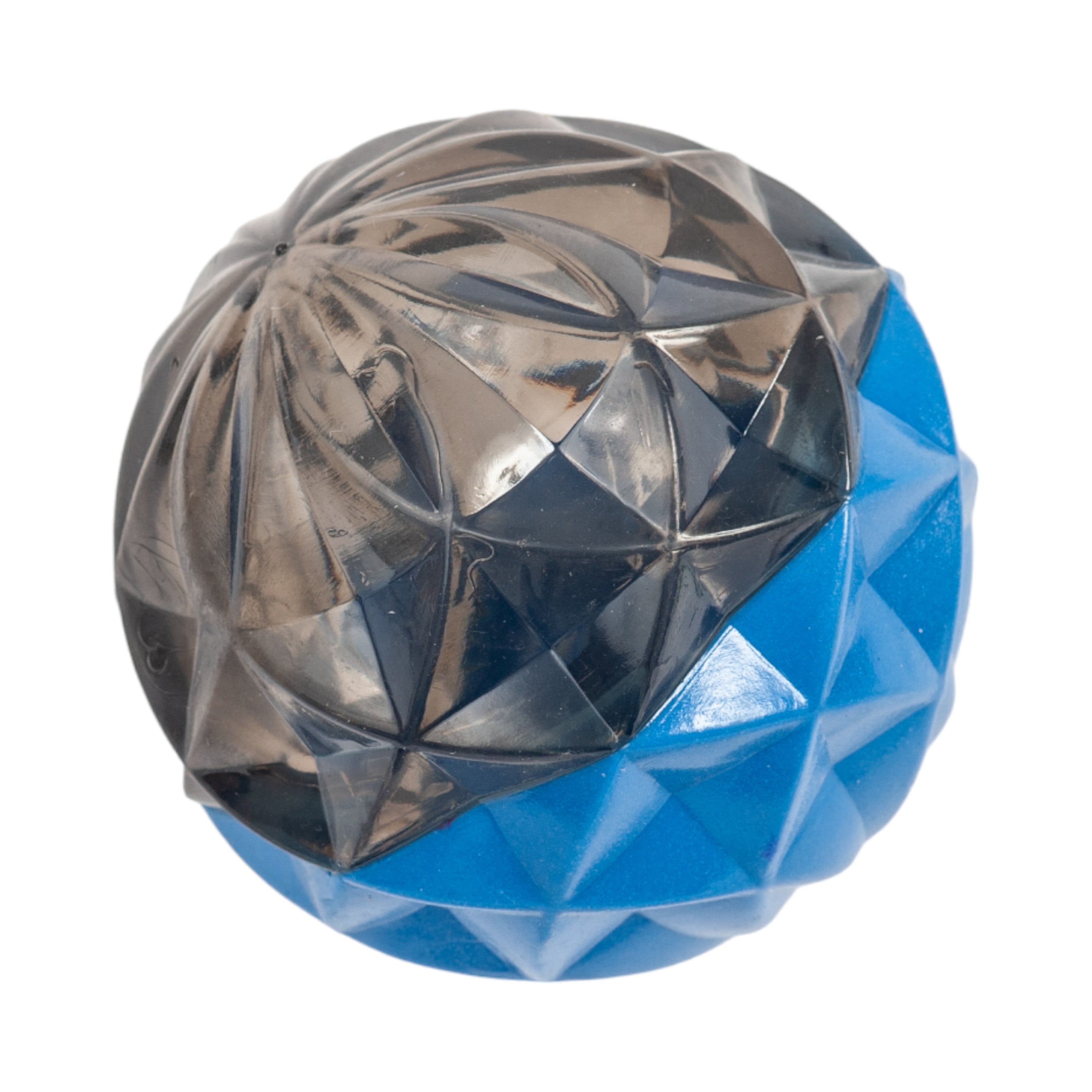 Country Living Geometric Textured Ball Dog Chew Toy – Durable Rubber Interactive Toy for Mental Stimulation (Large)