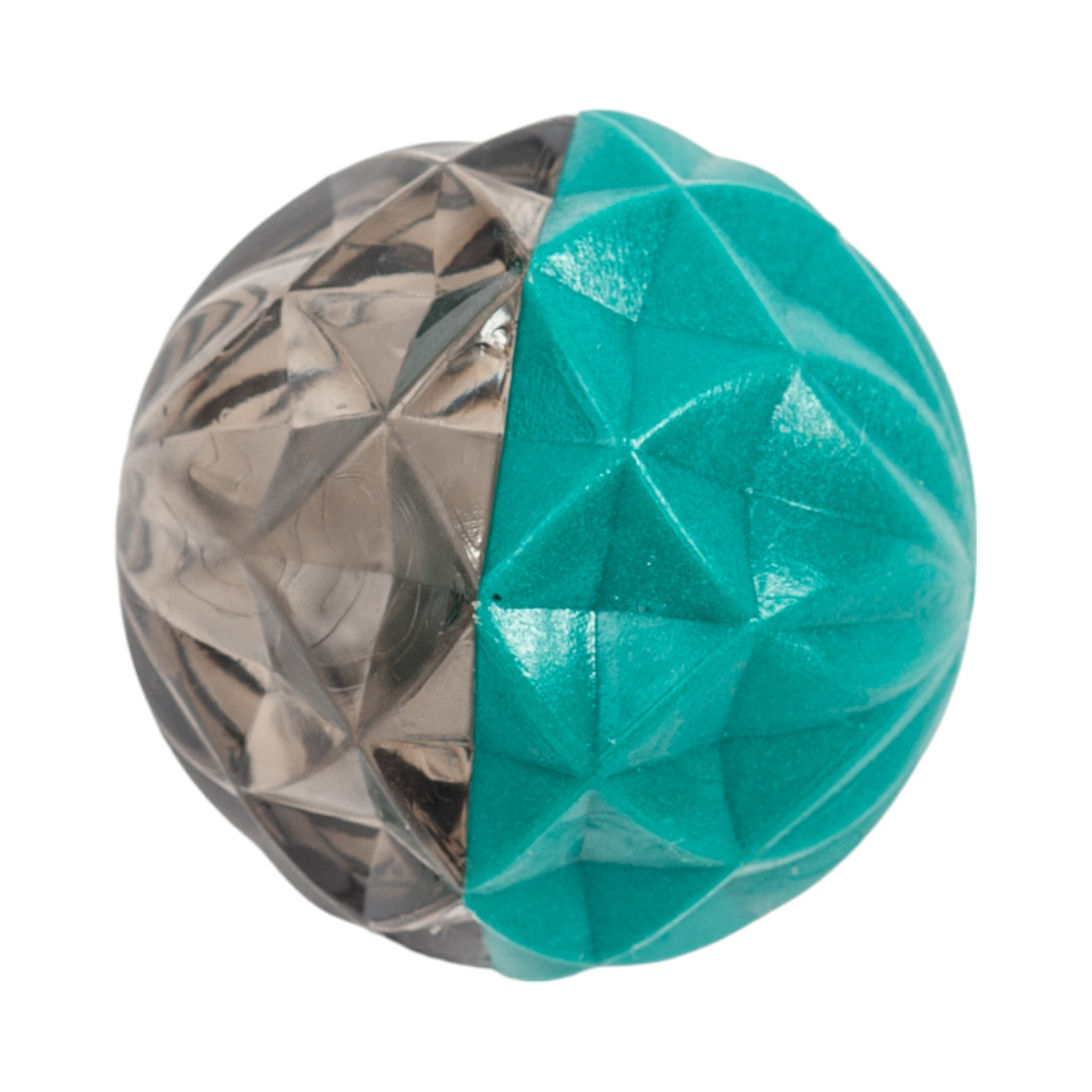 Country Living Geometric Textured Ball Dog Chew Toy – Durable Rubber Interactive Toy for Mental Stimulation (Small)