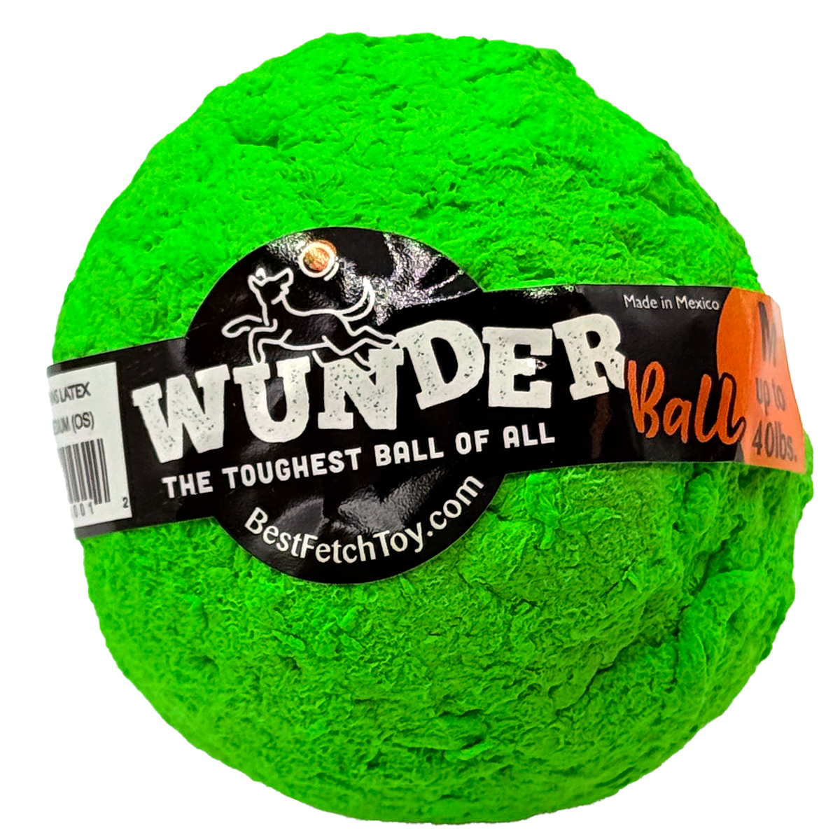 WUNDERball Natural Rubber Dog Ball – Durable Fetch Toy for Aggressive Chewers & Water Play
