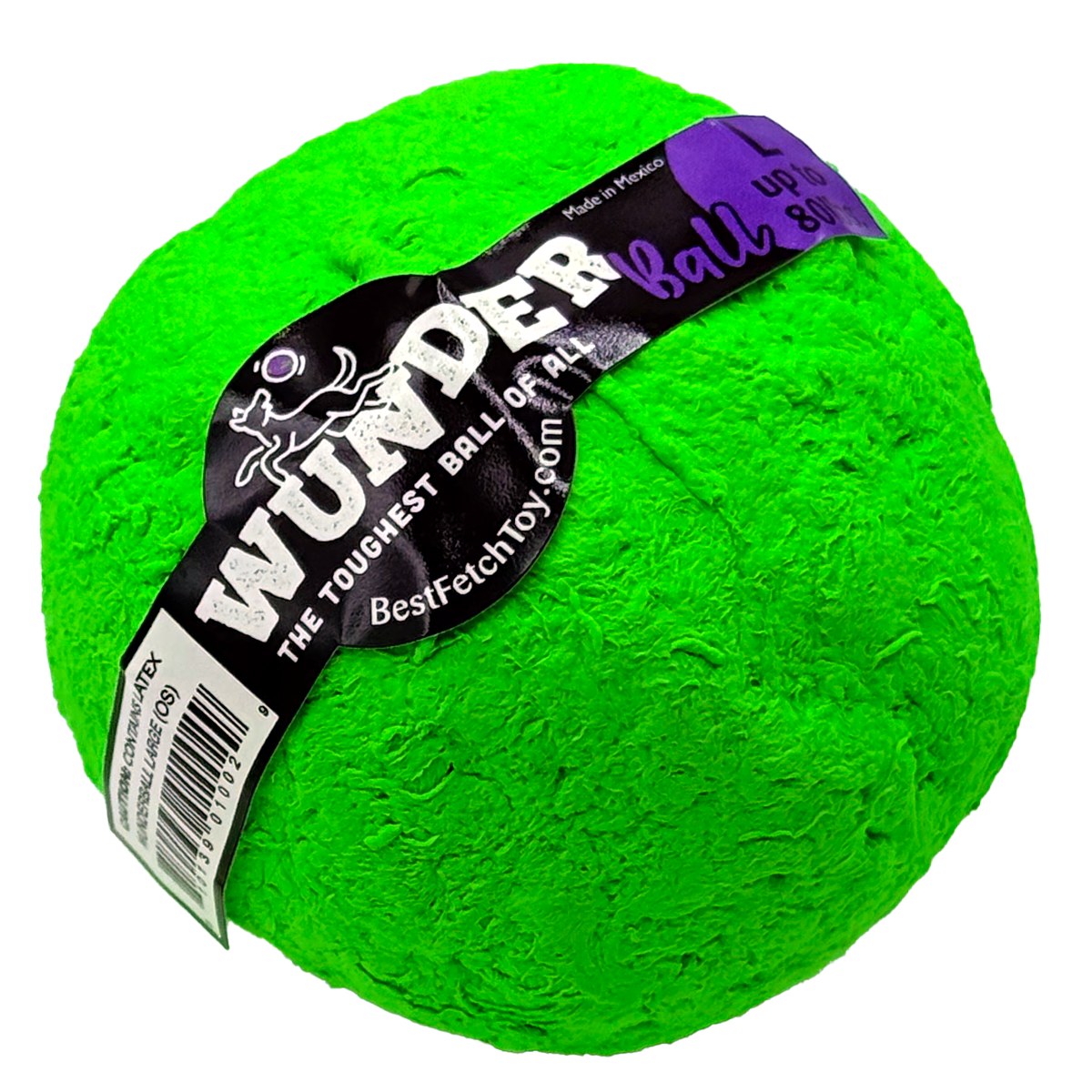 WUNDERball Natural Rubber Dog Ball – Durable Fetch Toy for Aggressive Chewers & Water Play
