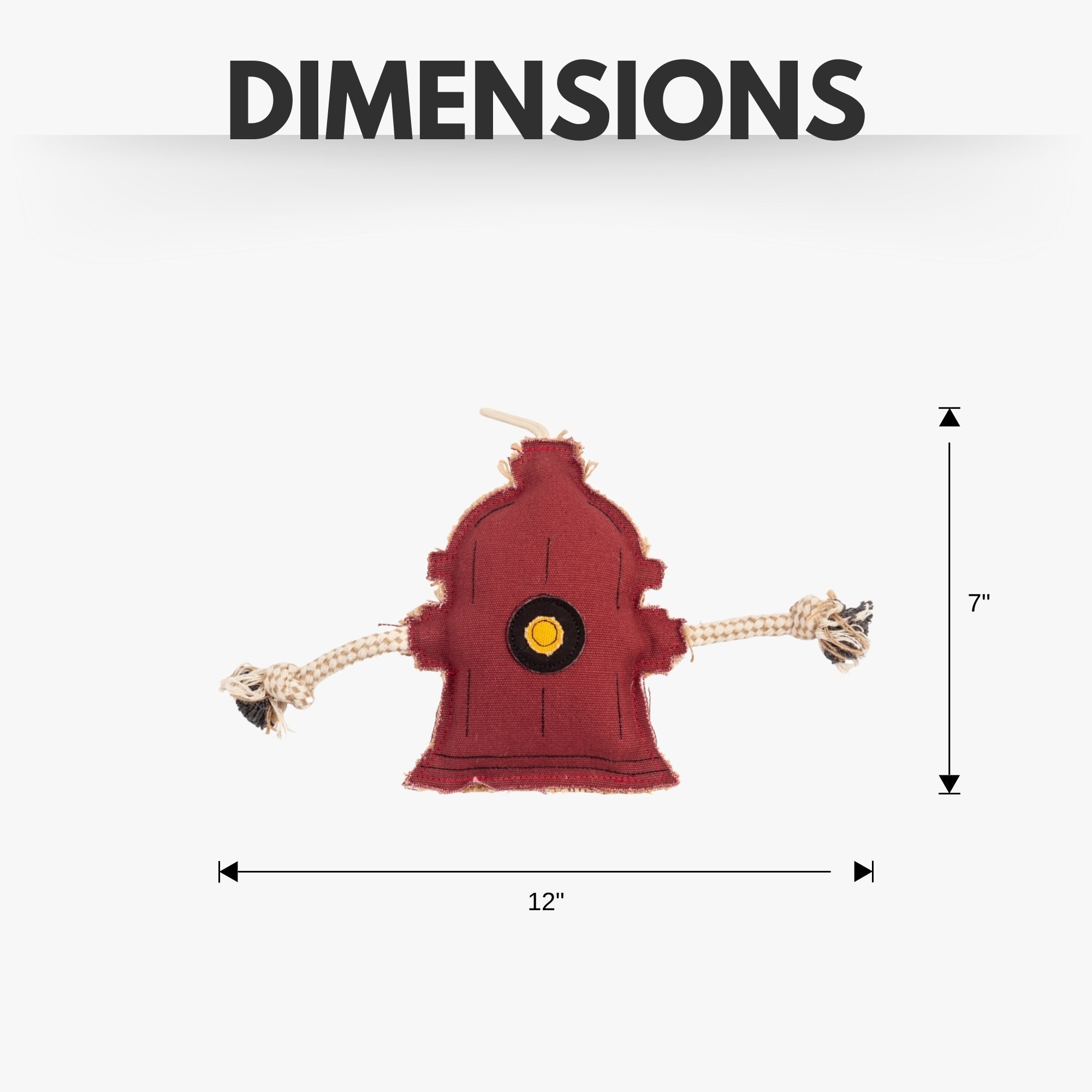 Country Living Canvas & Jute Fire Hydrant Dog Chew Toy – Durable, Non-Toxic & Natural