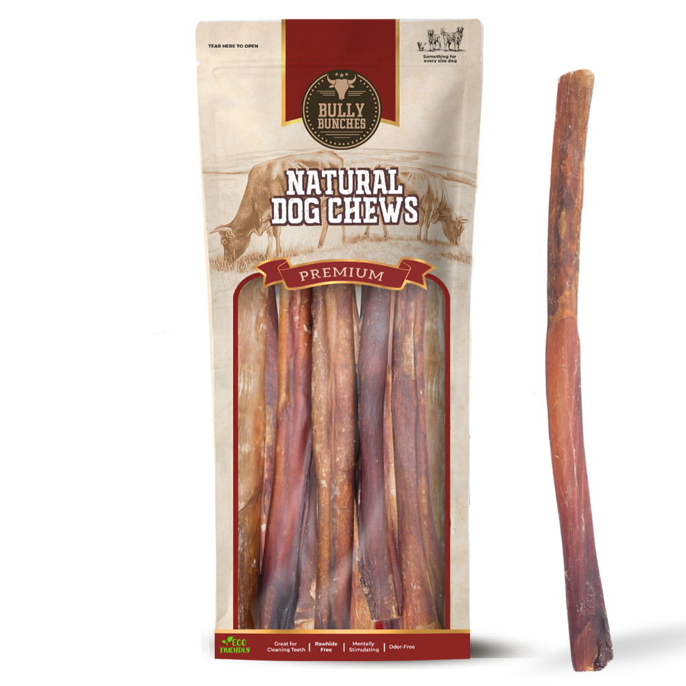 10–12" Collagen-Wrapped Bully Stick Chew for Small Dogs