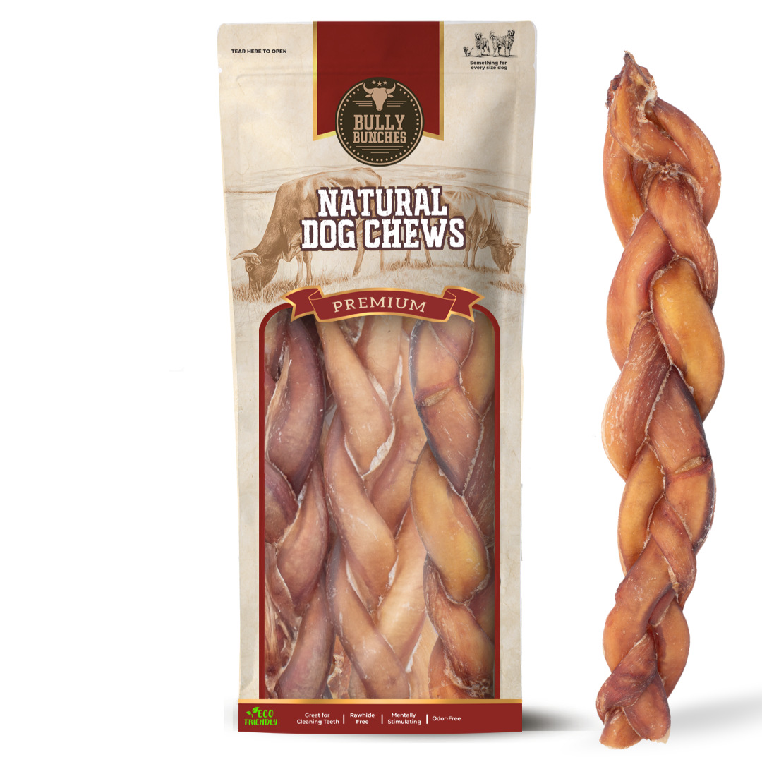 12-Inch Monster Braided Bully Stick – Jumbo, Long-Lasting Chew for Power Chewers