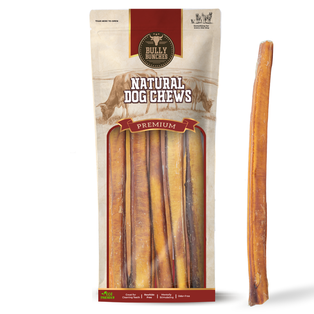 12-Inch Thick Bully Stick – All-Natural, Long-Lasting Dog Chew