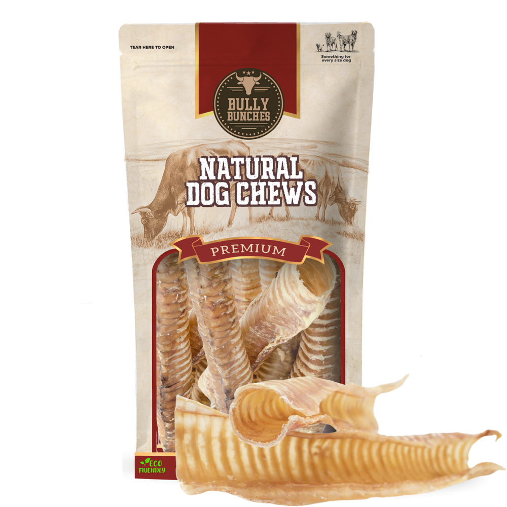 12-Inch Beef Trachea Dog Chew – Natural Joint Support & Long-Lasting Crunch
