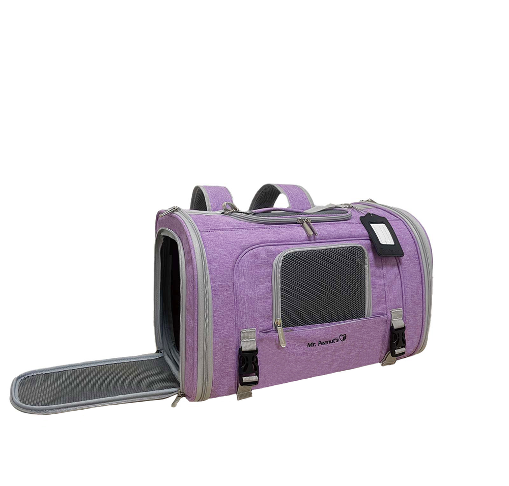 Mr. Peanut’s Monterey Series Horizontal Backpack Pet Carrier – Airline Approved & Travel Ready