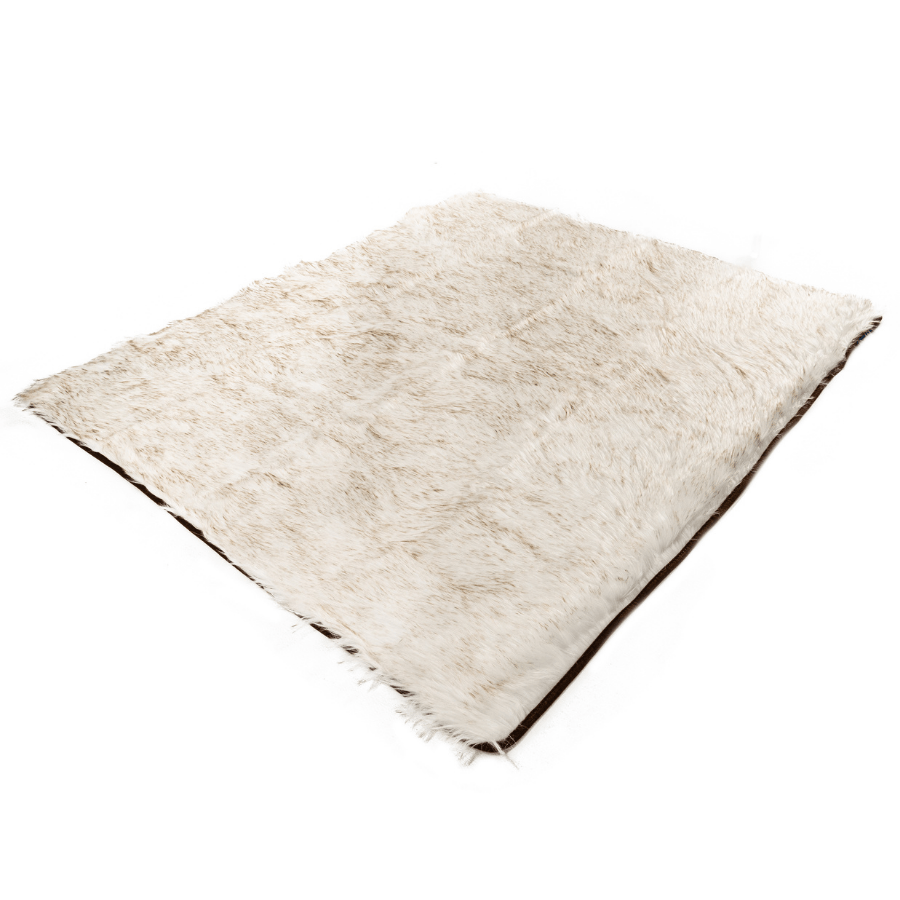 PupProtector™ Waterproof Dog Blanket – Durable, Washable, Throw Furniture Protector for Pets - White with Brown Accents