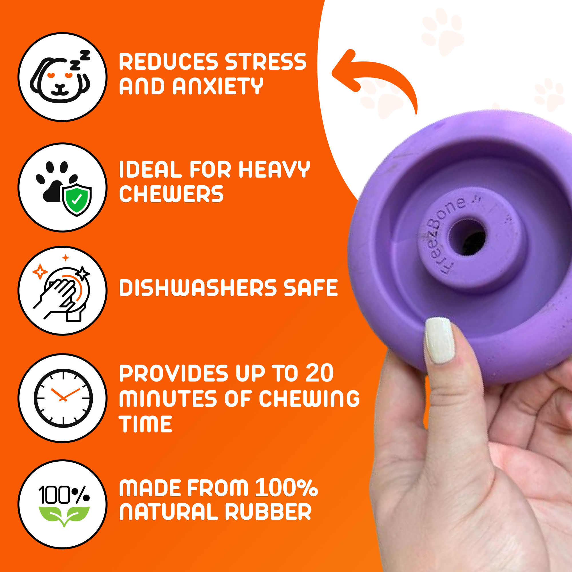 Freez Doughnut – Durable Freezable Fillable Dog Chew for Strong Chewers