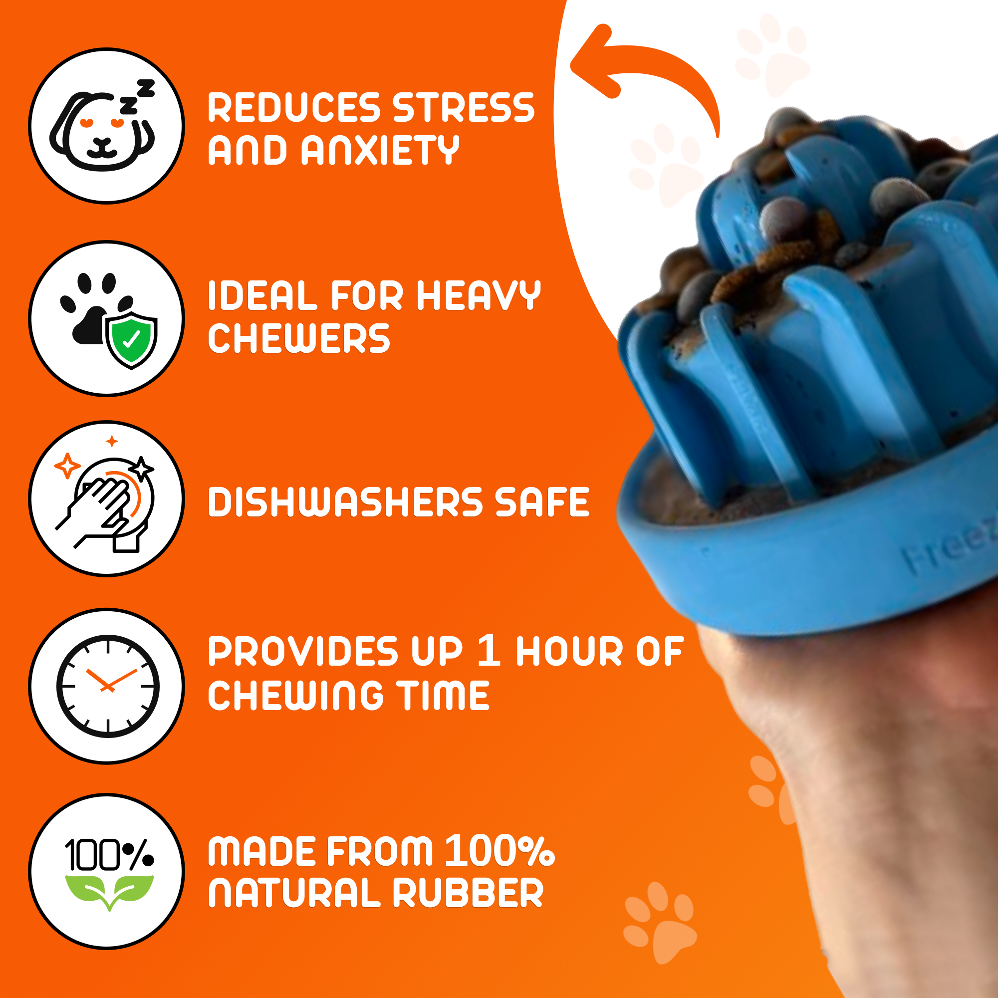 FreezLava Heavy-Duty Enrichment Chew Toy for Dogs