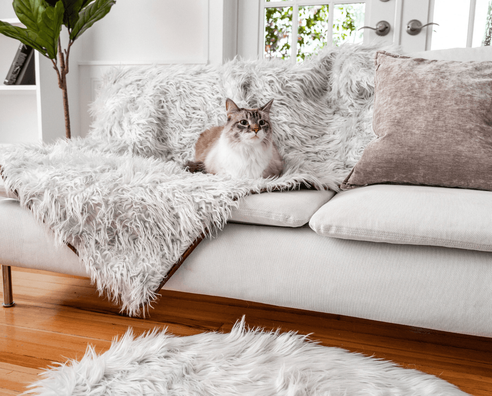CatNap™ Anti-Scratch & Waterproof Throw Blanket – Furniture Protector for Cats