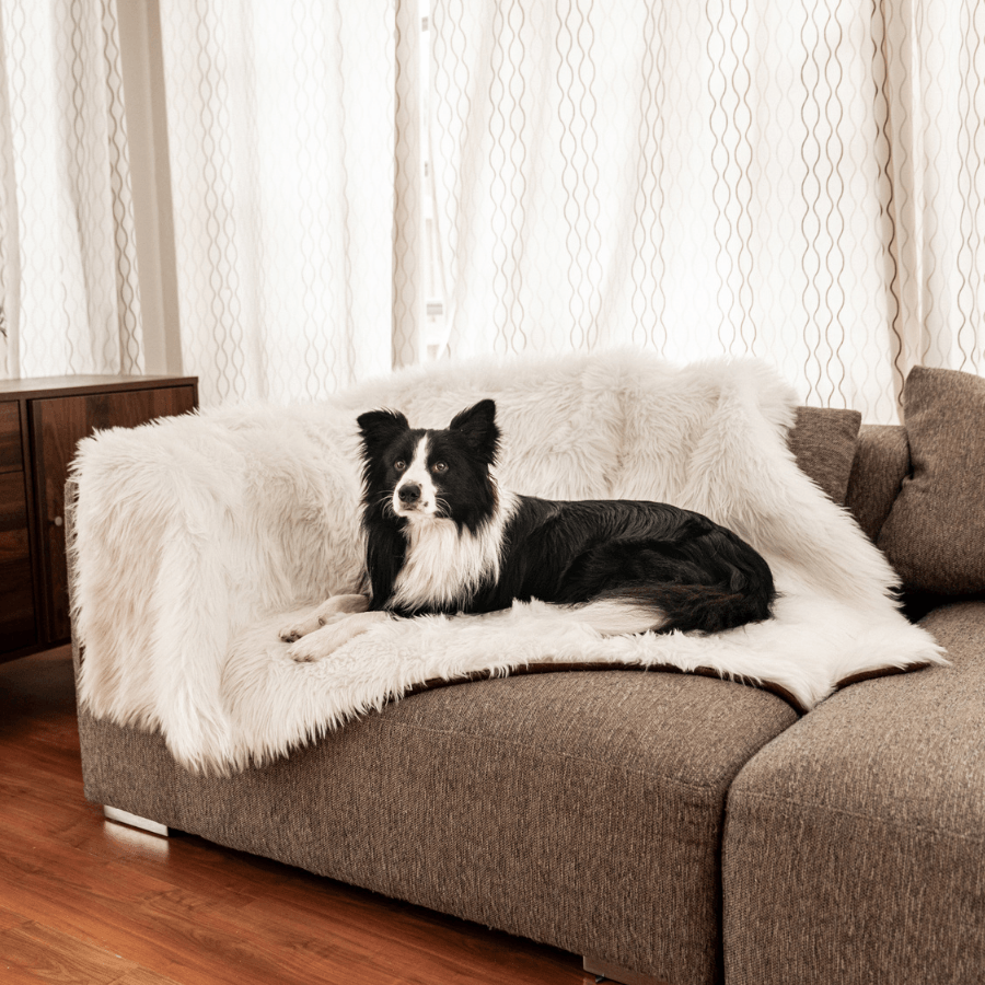 PupProtector™ Waterproof Dog Blanket – Durable, Washable, Throw Furniture Protector for Pets - Polar White