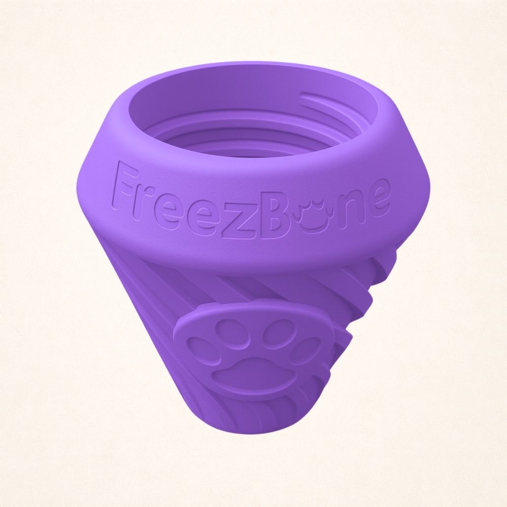 FreezCone Dog Enrichment Toy – Freezeable Slow Feeder & Treat Dispensing Toy for Tough Chewers