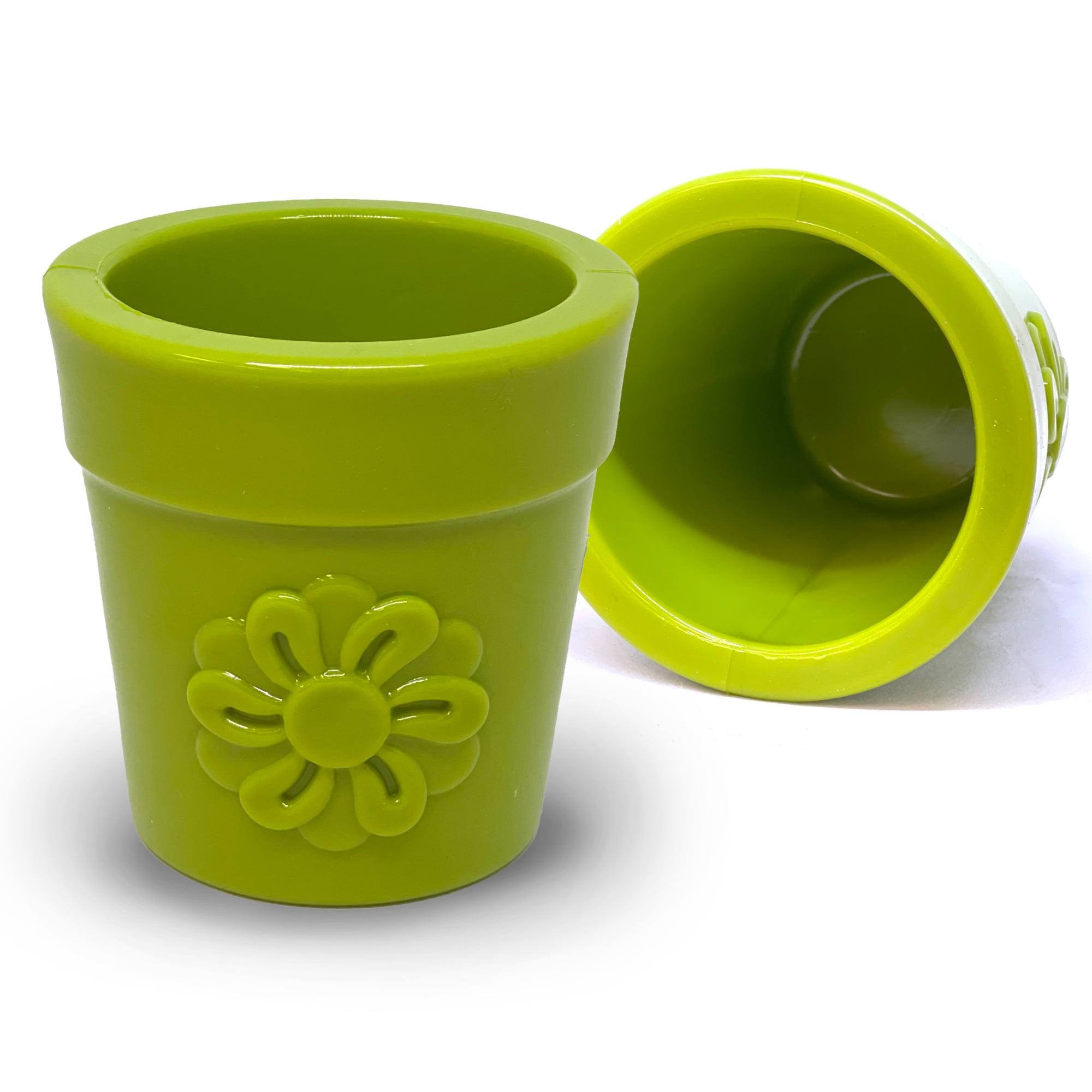 SodaPup Flower Pot Treat Dispenser for Dogs – Durable Rubber Enrichment Toy for Power Chewers