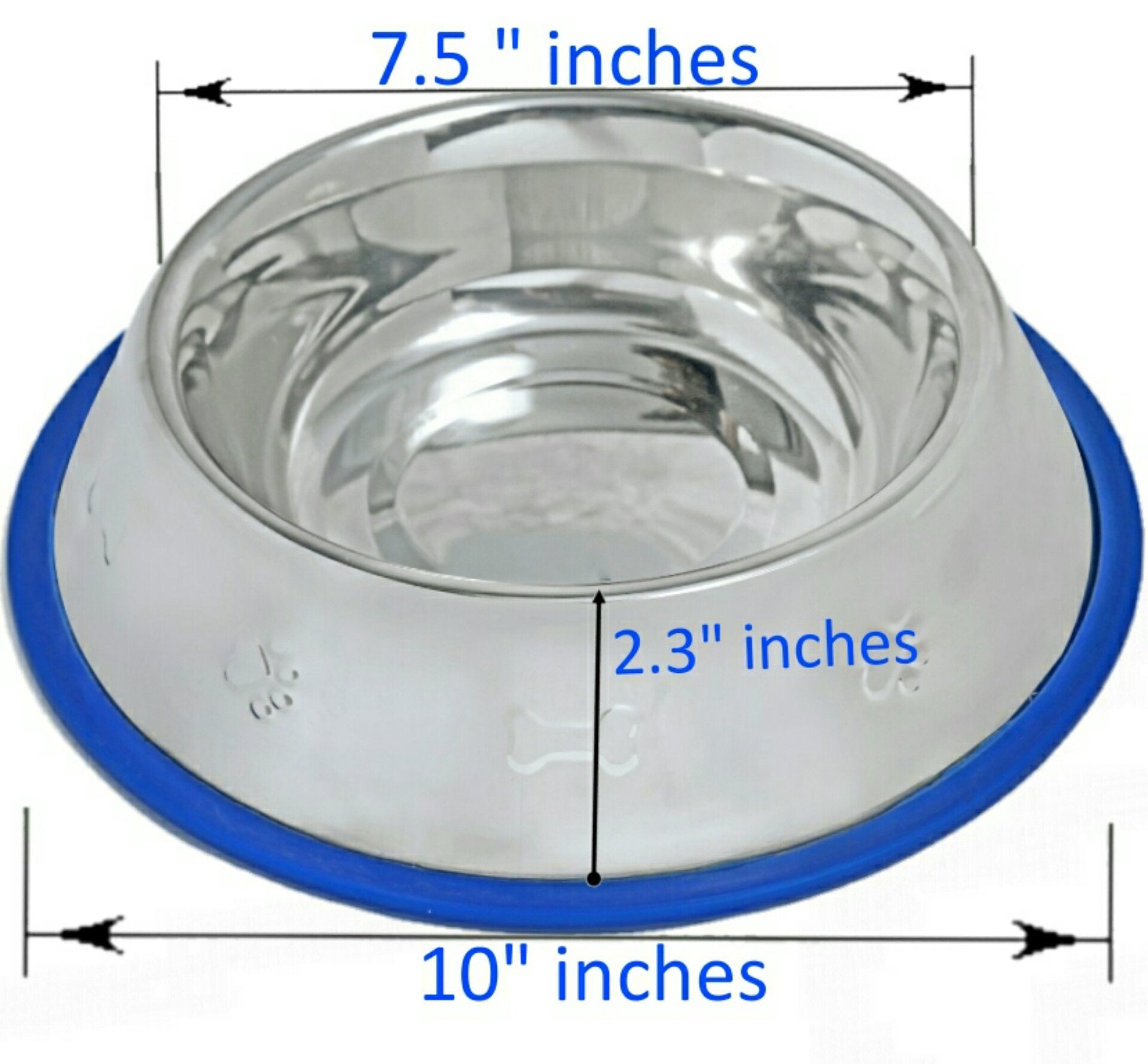 2-in-1 Stainless Steel Dog Bowls with Non-Skid Silicone Base – Rust-Resistant, Easy to Clean & Bacteria-Resistant Pet Feeding Set