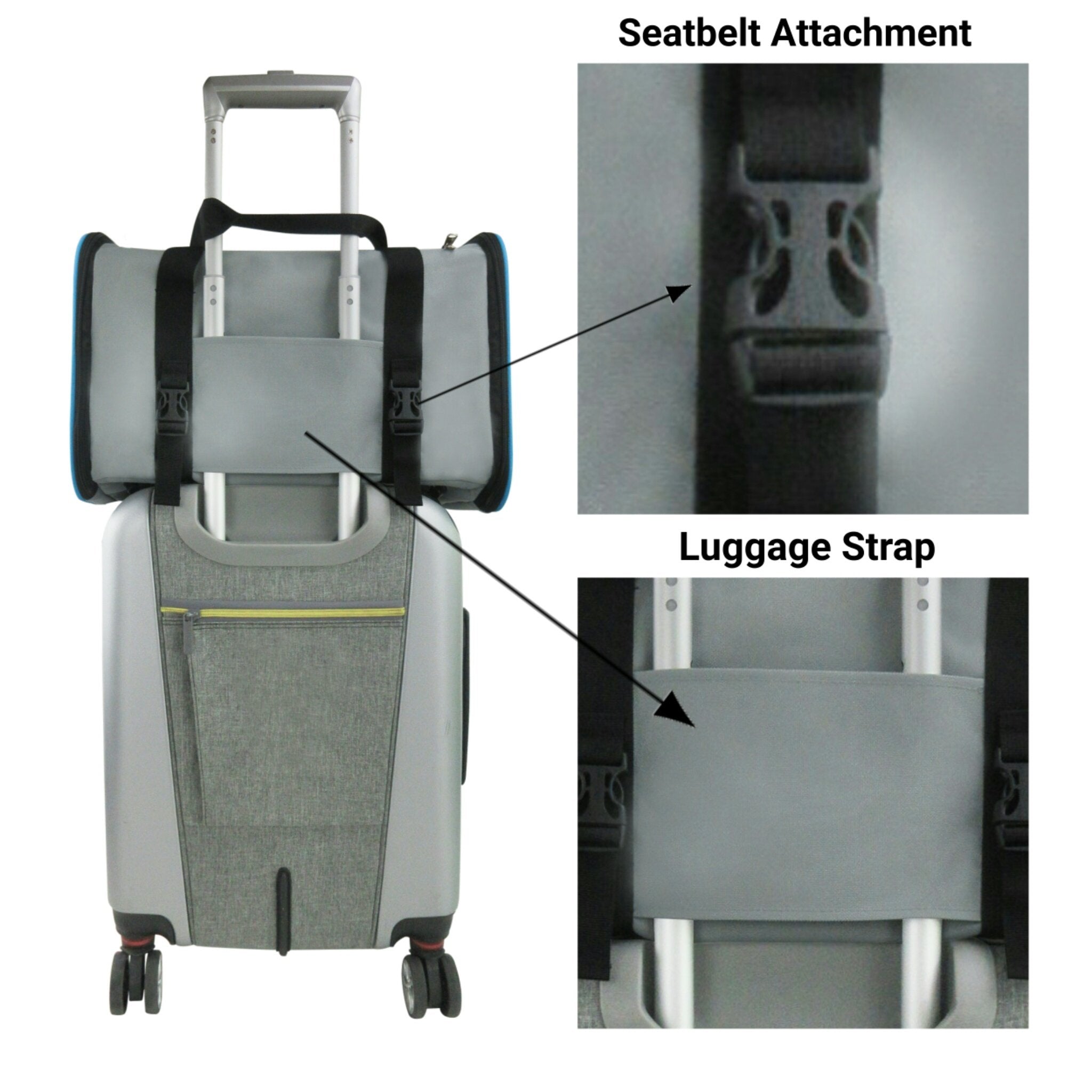Mr. Peanut’s Silver Series Soft-Sided Pet Carrier – Airline Approved Travel Bag for Small Dogs & Cats