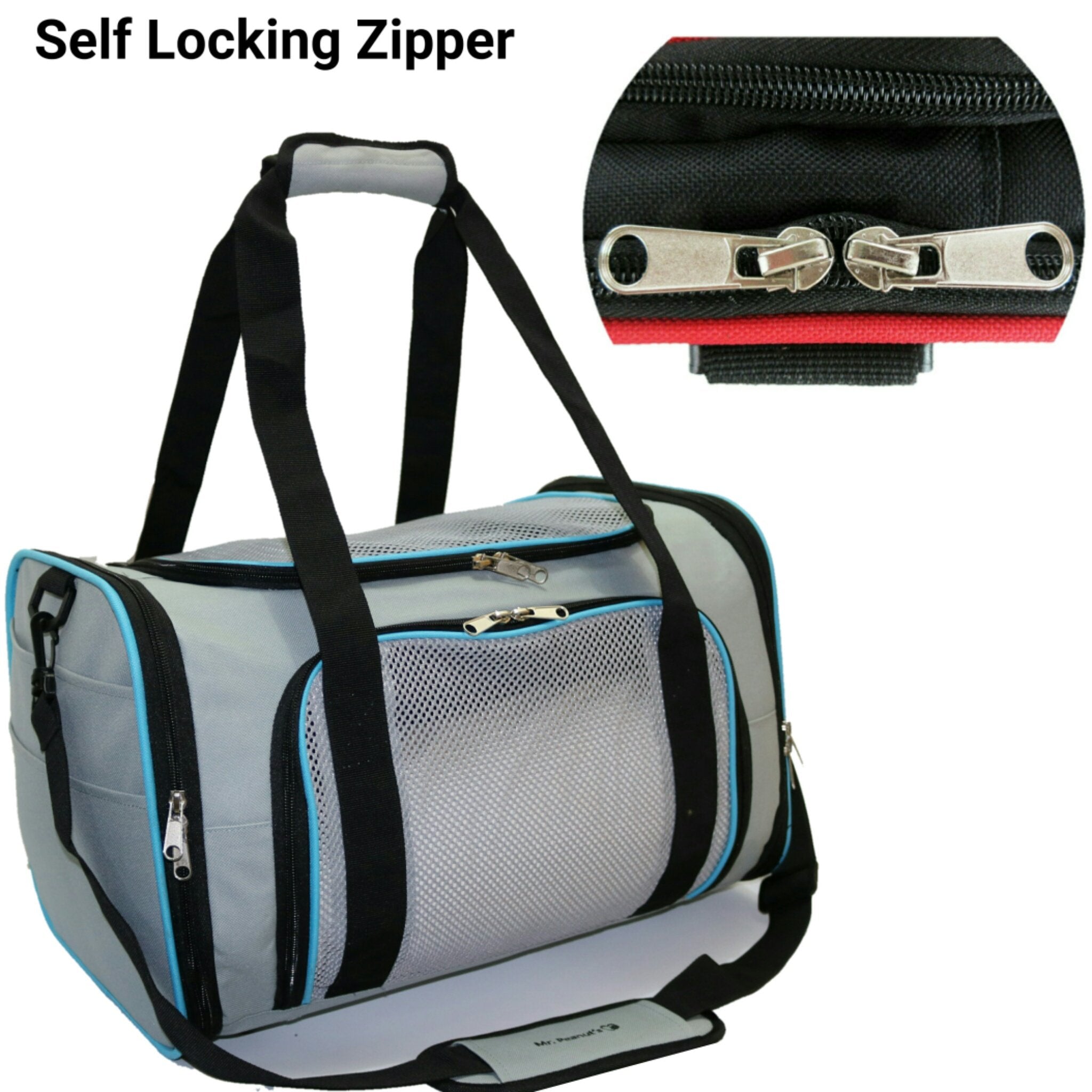 Mr. Peanut’s Silver Series Soft-Sided Pet Carrier – Airline Approved Travel Bag for Small Dogs & Cats